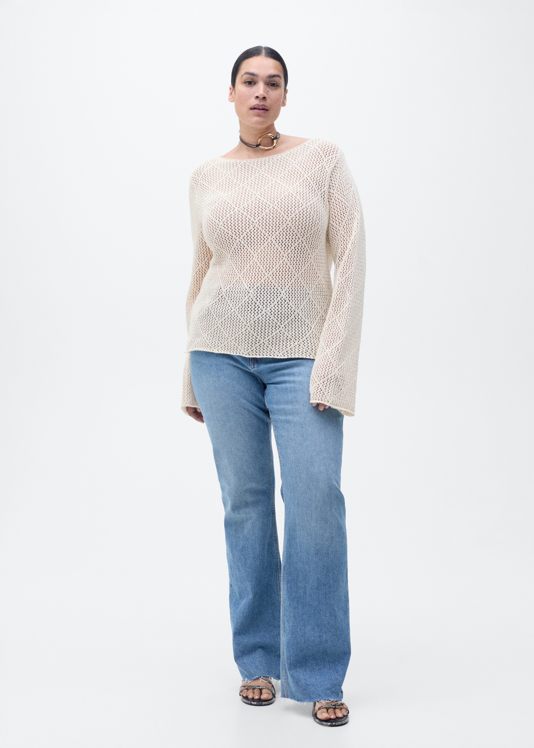Pull coton maille ajourée - Détail de l'article 3