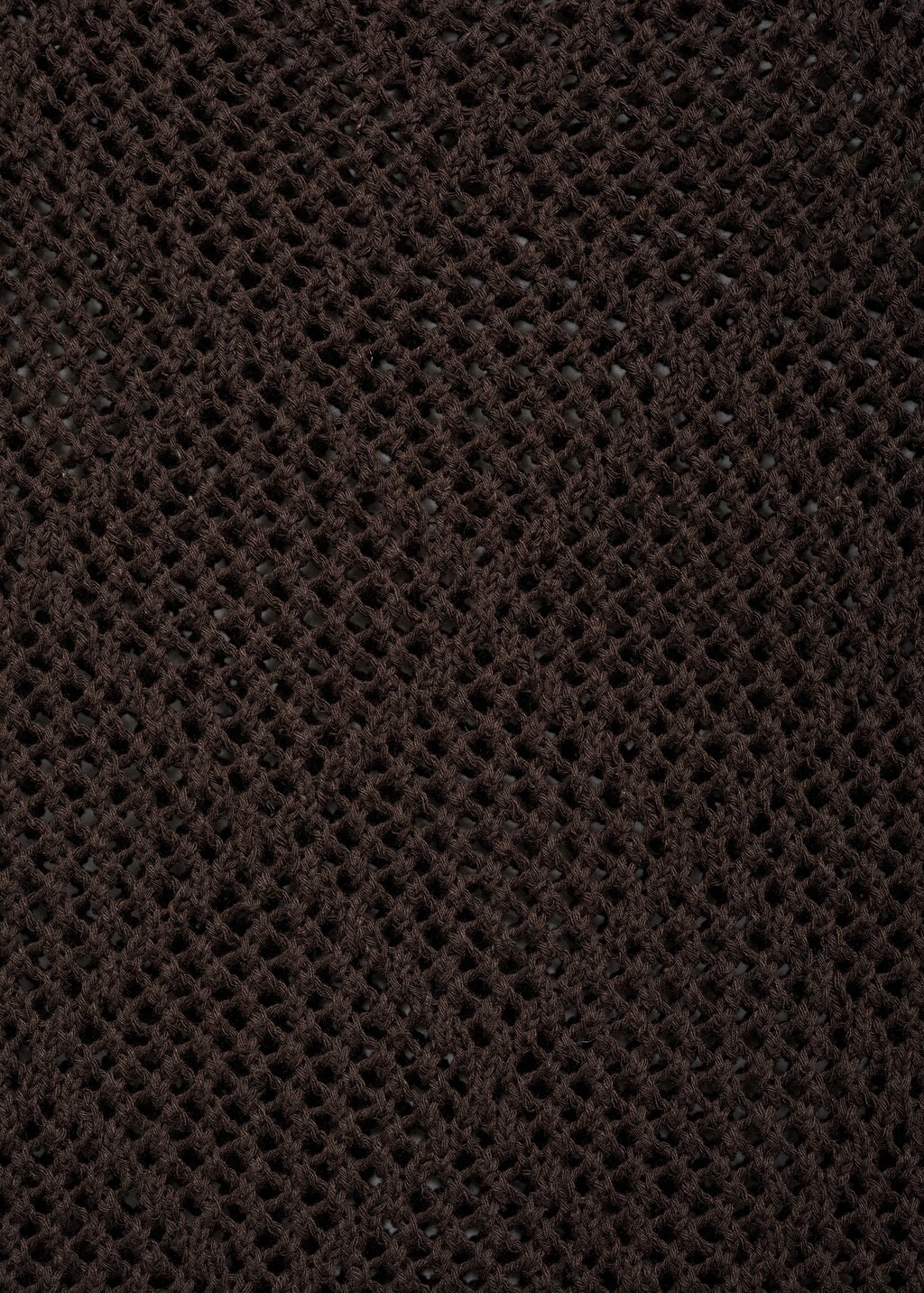 Knitted cotton sweater with lace design