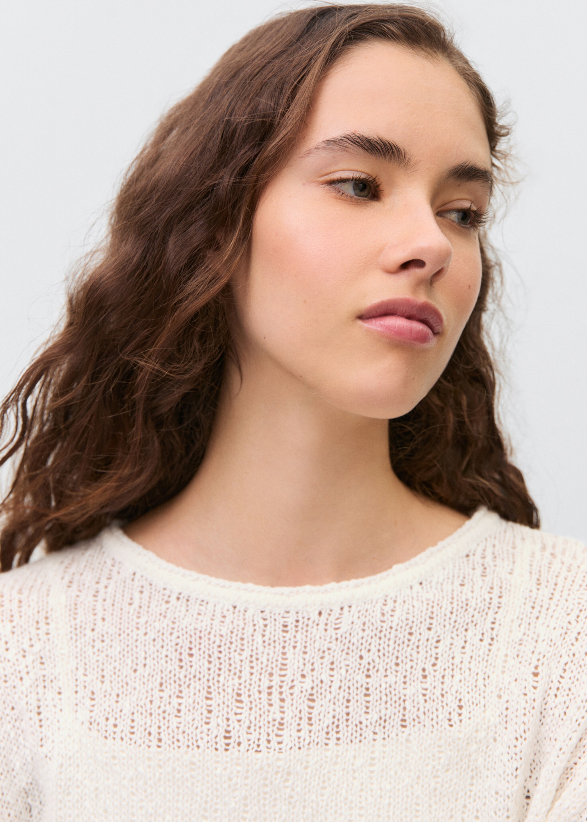 Textured knit sweater - Details of the article 1