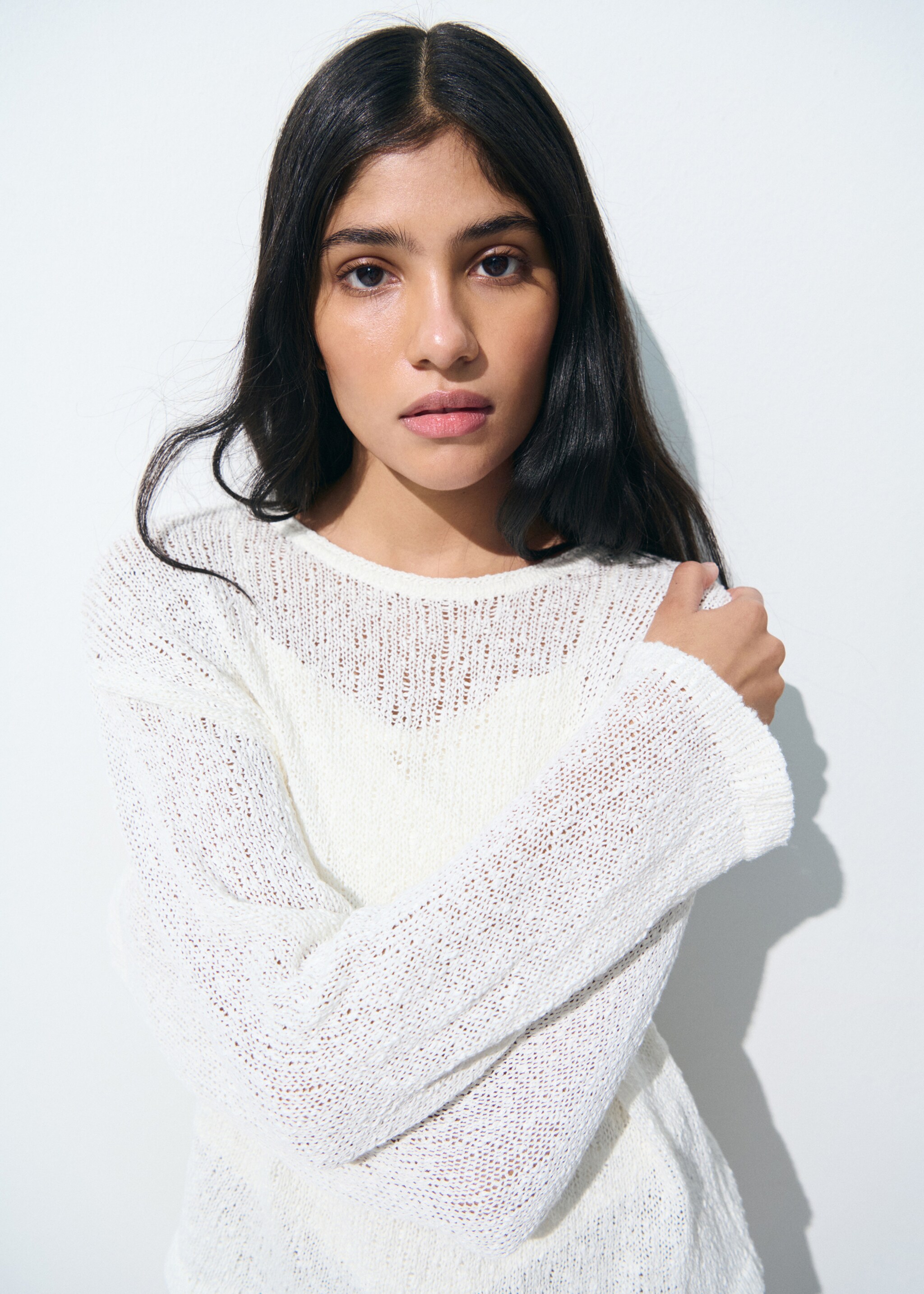 Textured knit sweater - Details of the article 5