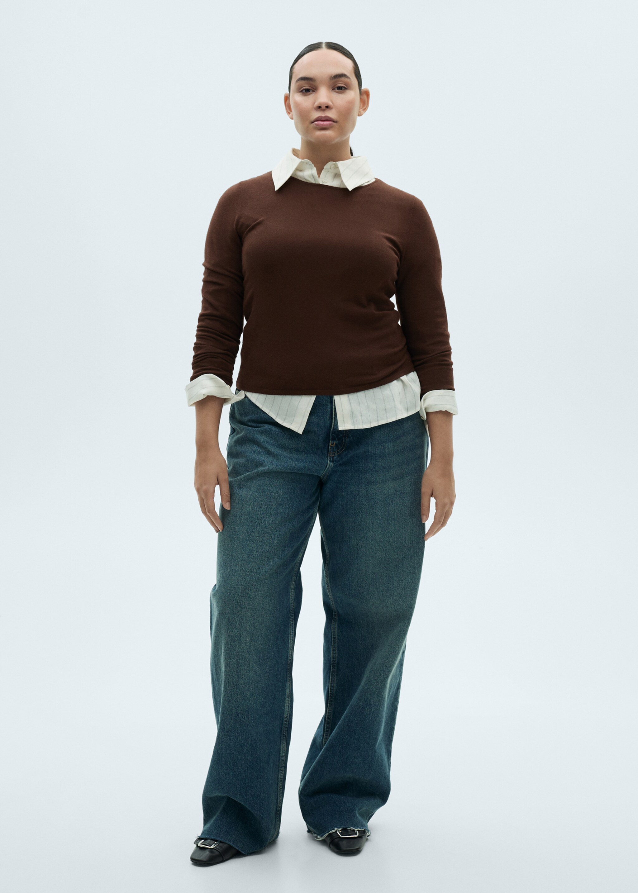 Figurbetonter Feinstrickpullover - Detail des Artikels 3