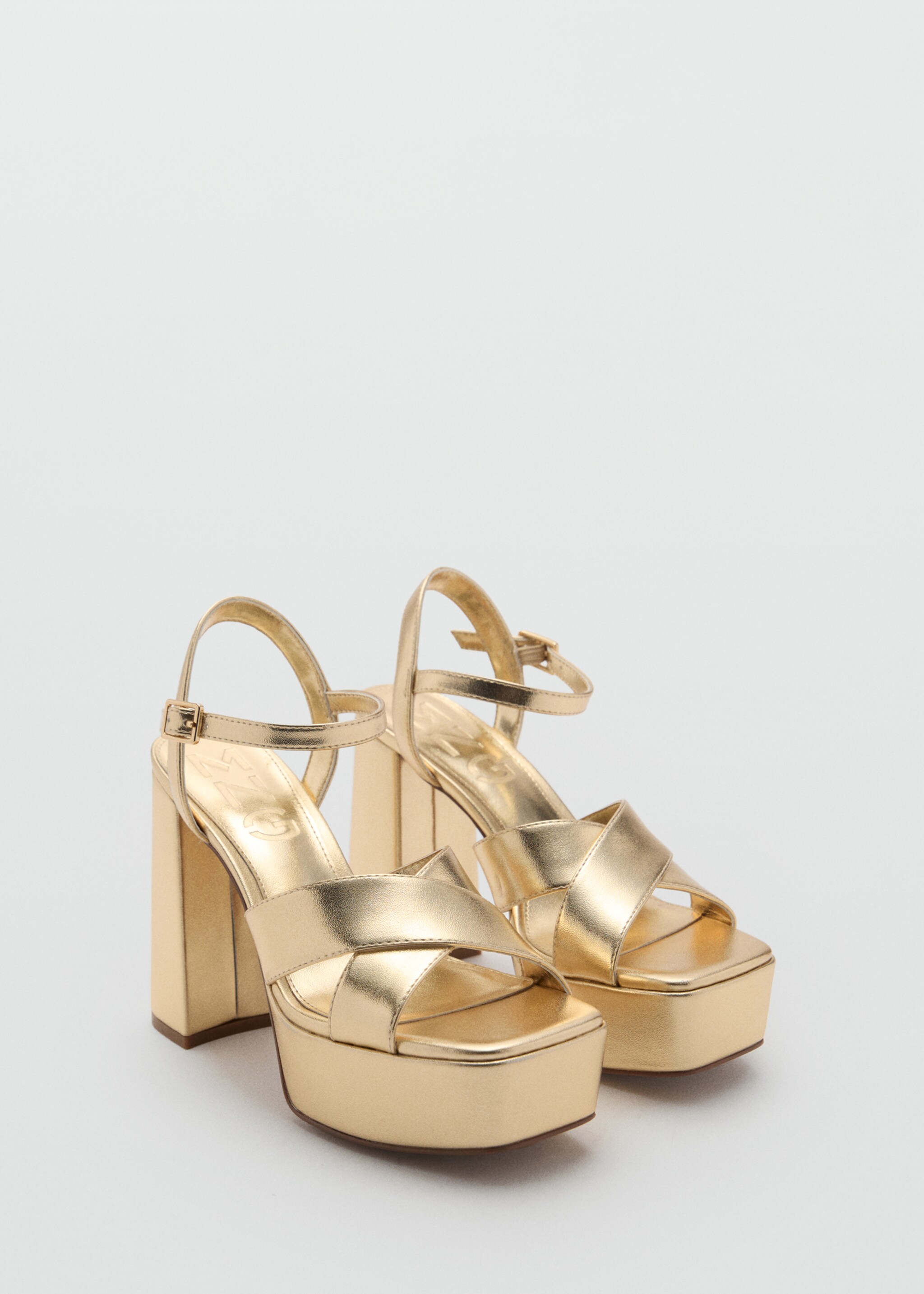 Metallic straps sandals - Medium plane