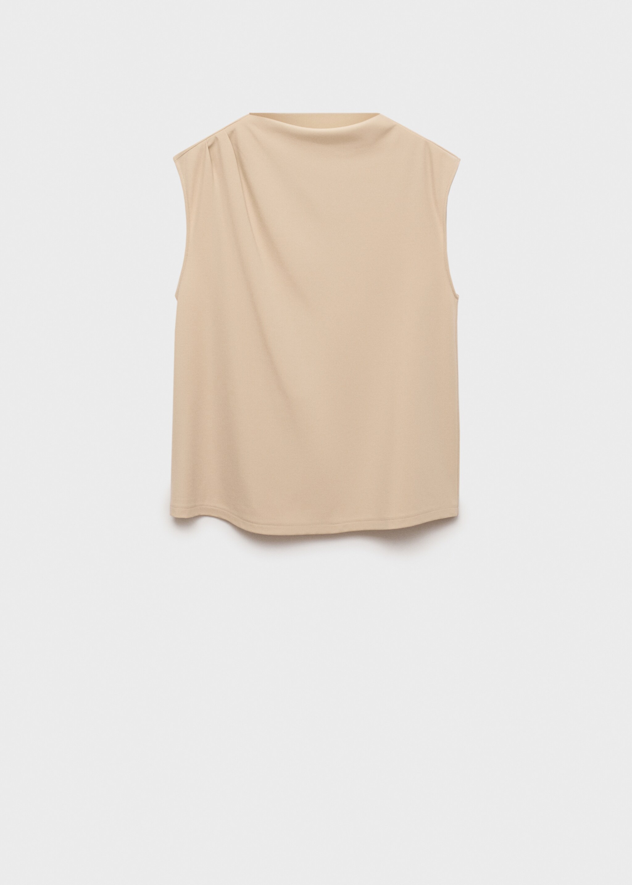 Draped neck sleeveless t-shirt - Article without model