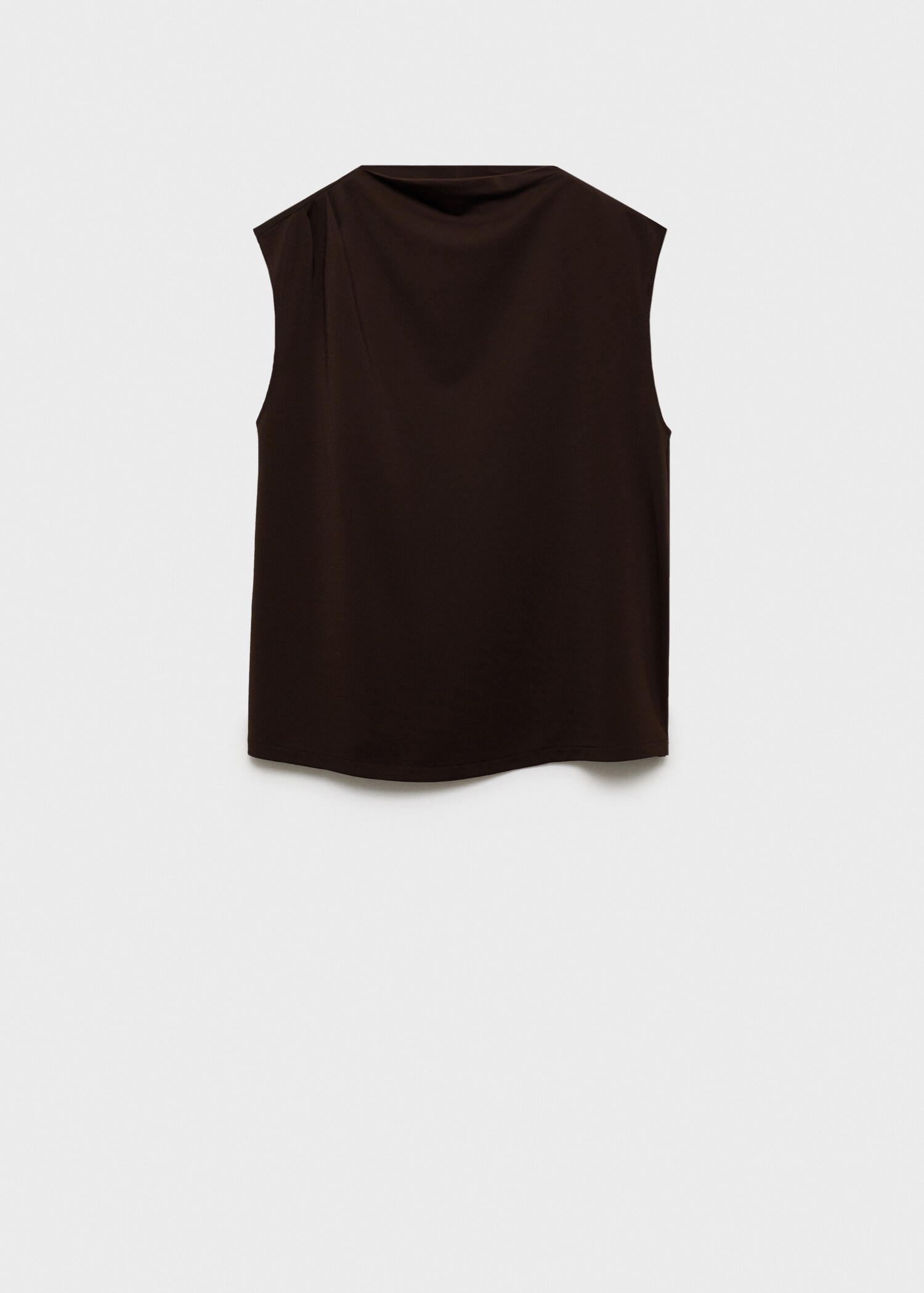 T-shirt col drapé sans manches - Article sans modèle