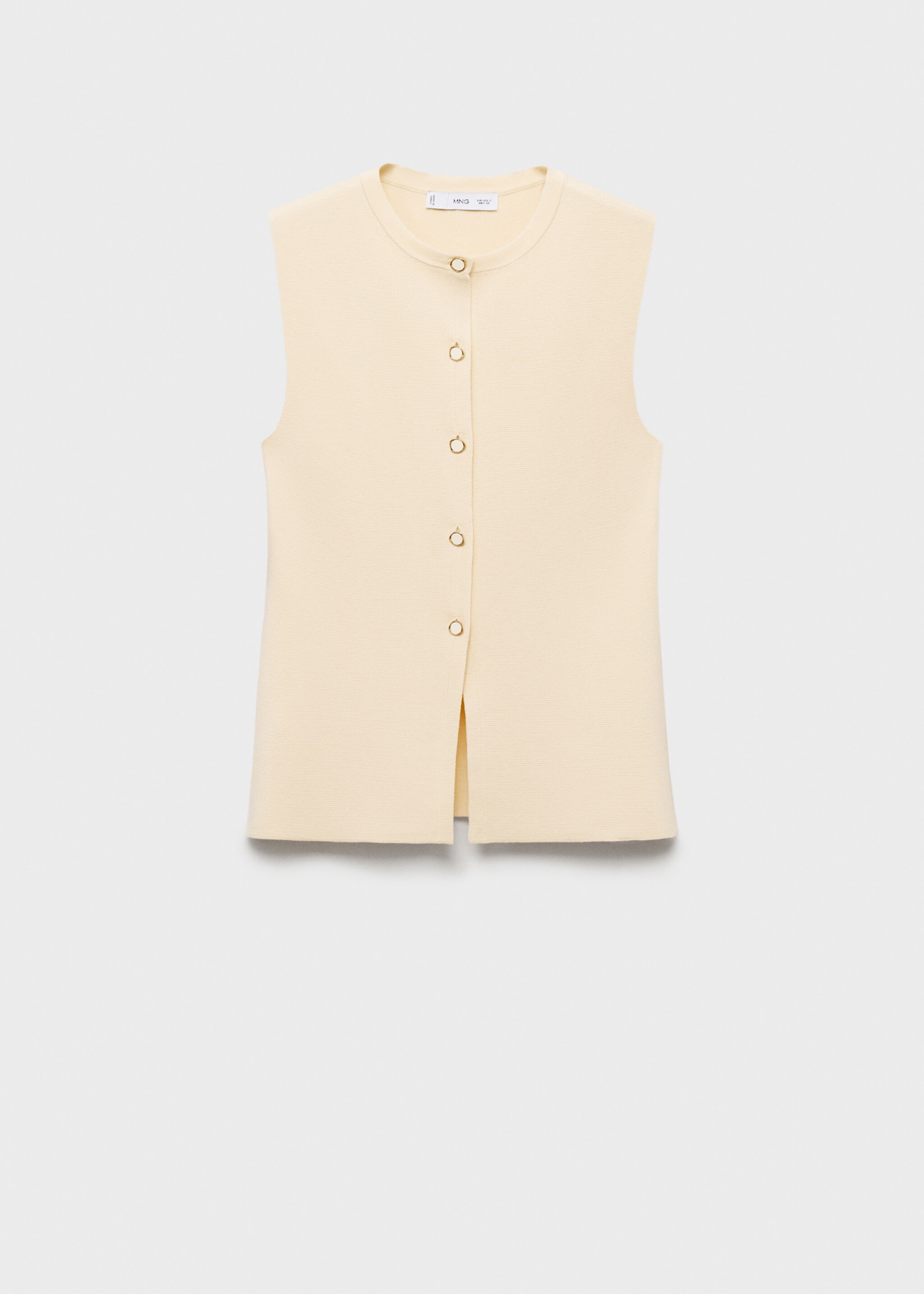 Fine-knit waistcoat with buttons - Article without model
