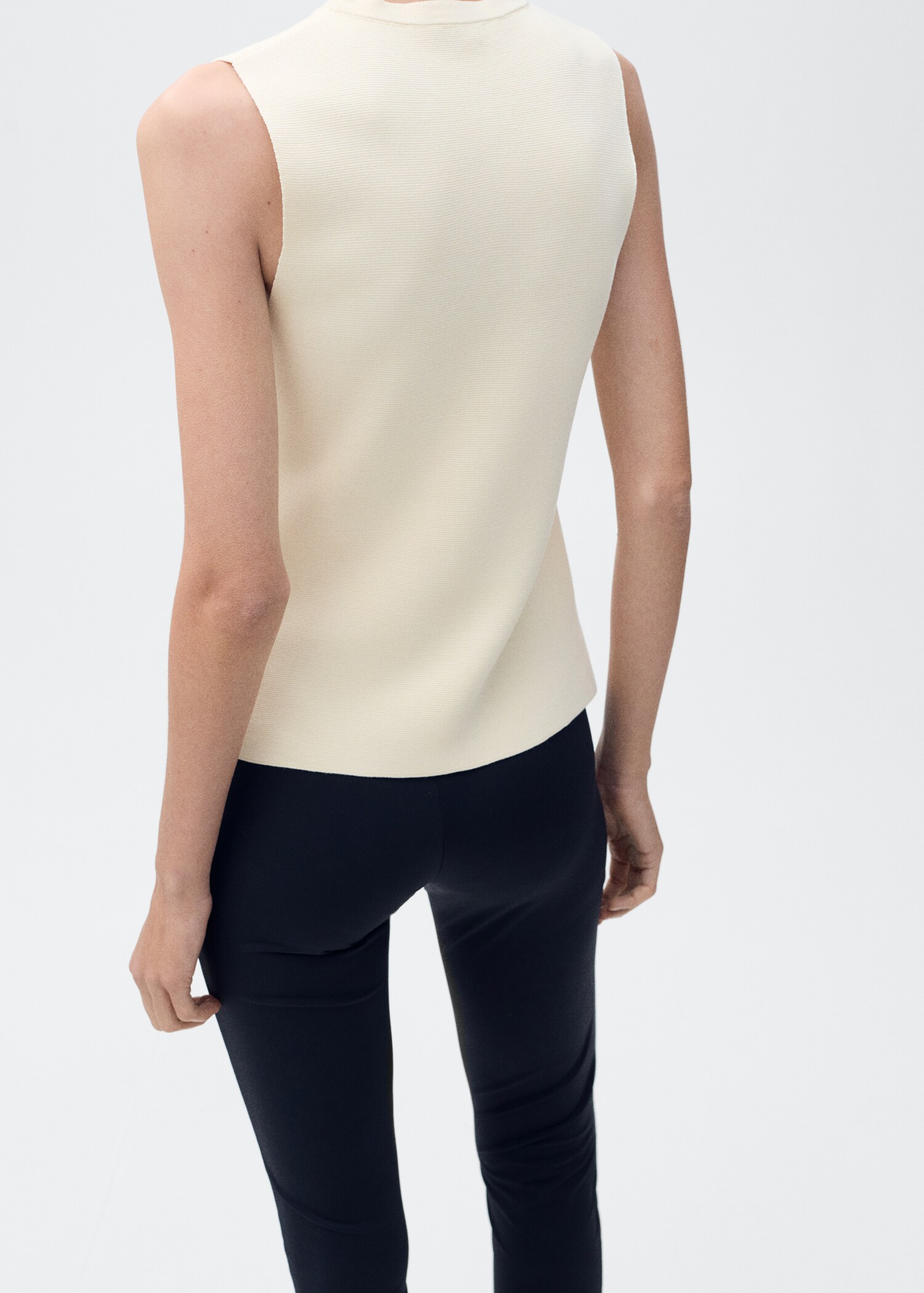 Gilet maille fine boutons - Verso de l’article