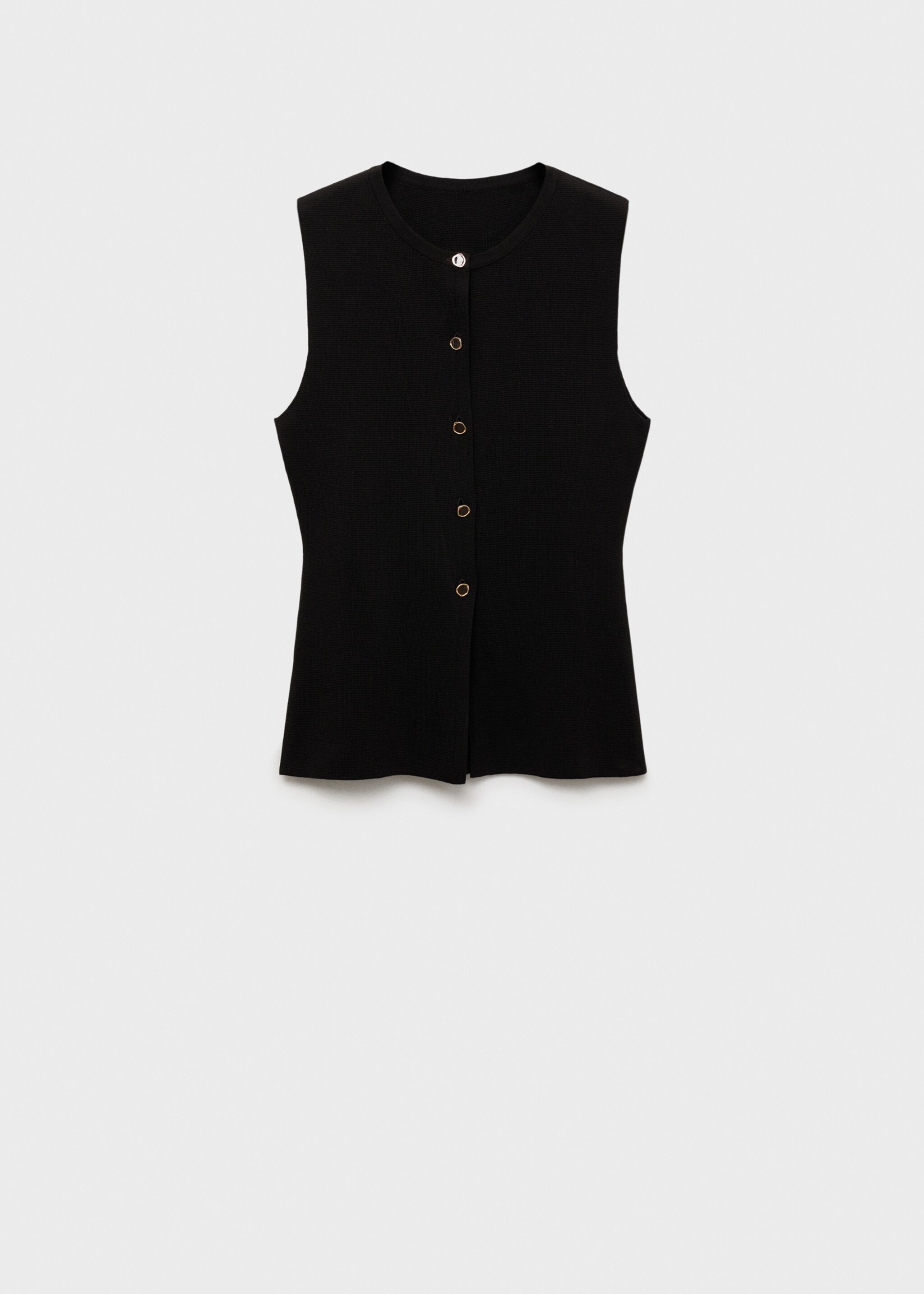 Fine-knit waistcoat with buttons - Article without model