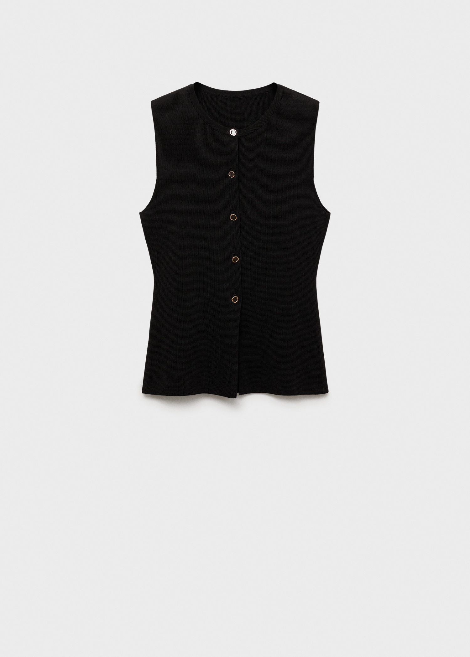 Fine-knit waistcoat with buttons - Article without model