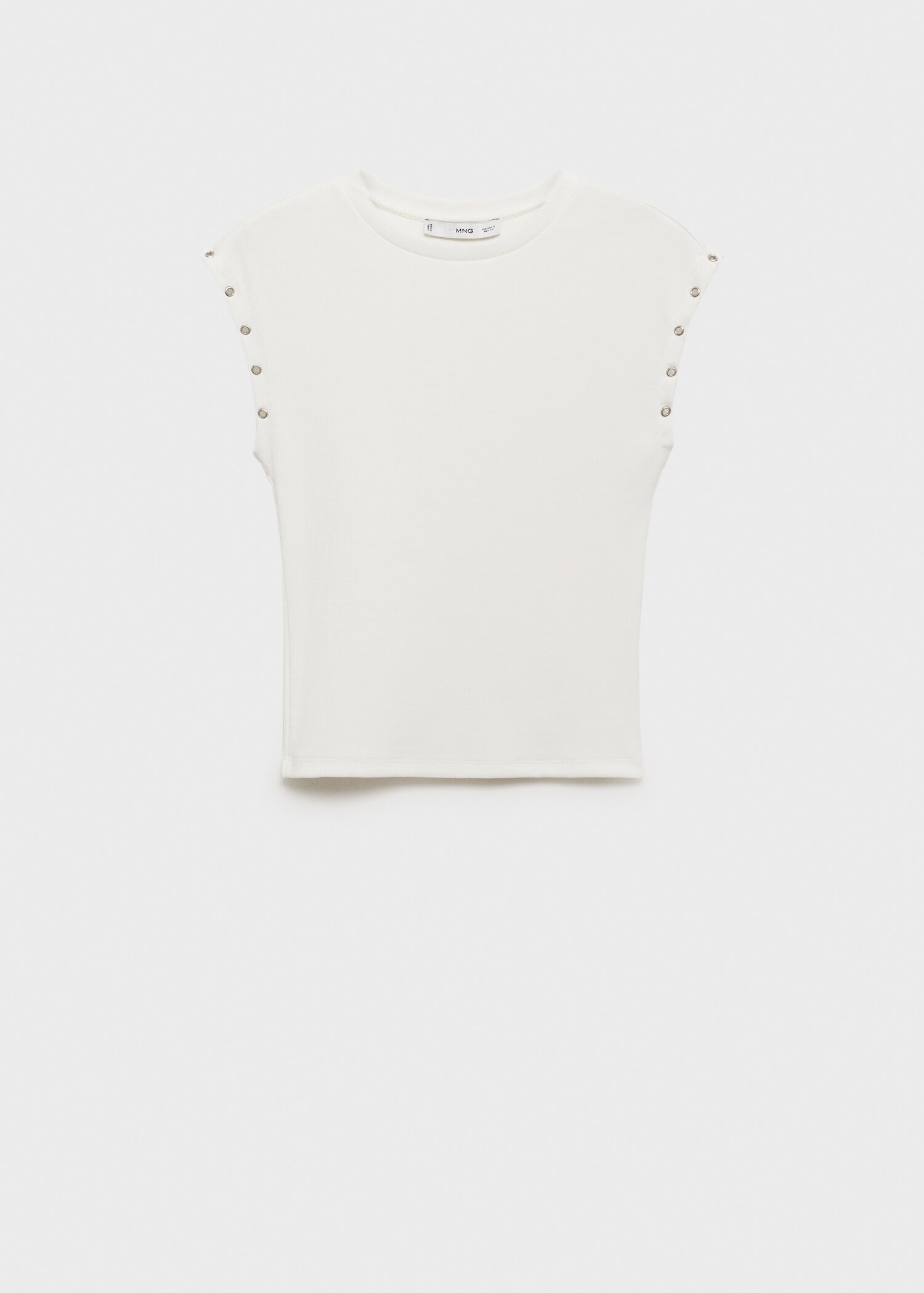 Ribbed t-shirt with die-cut trim - Article without model