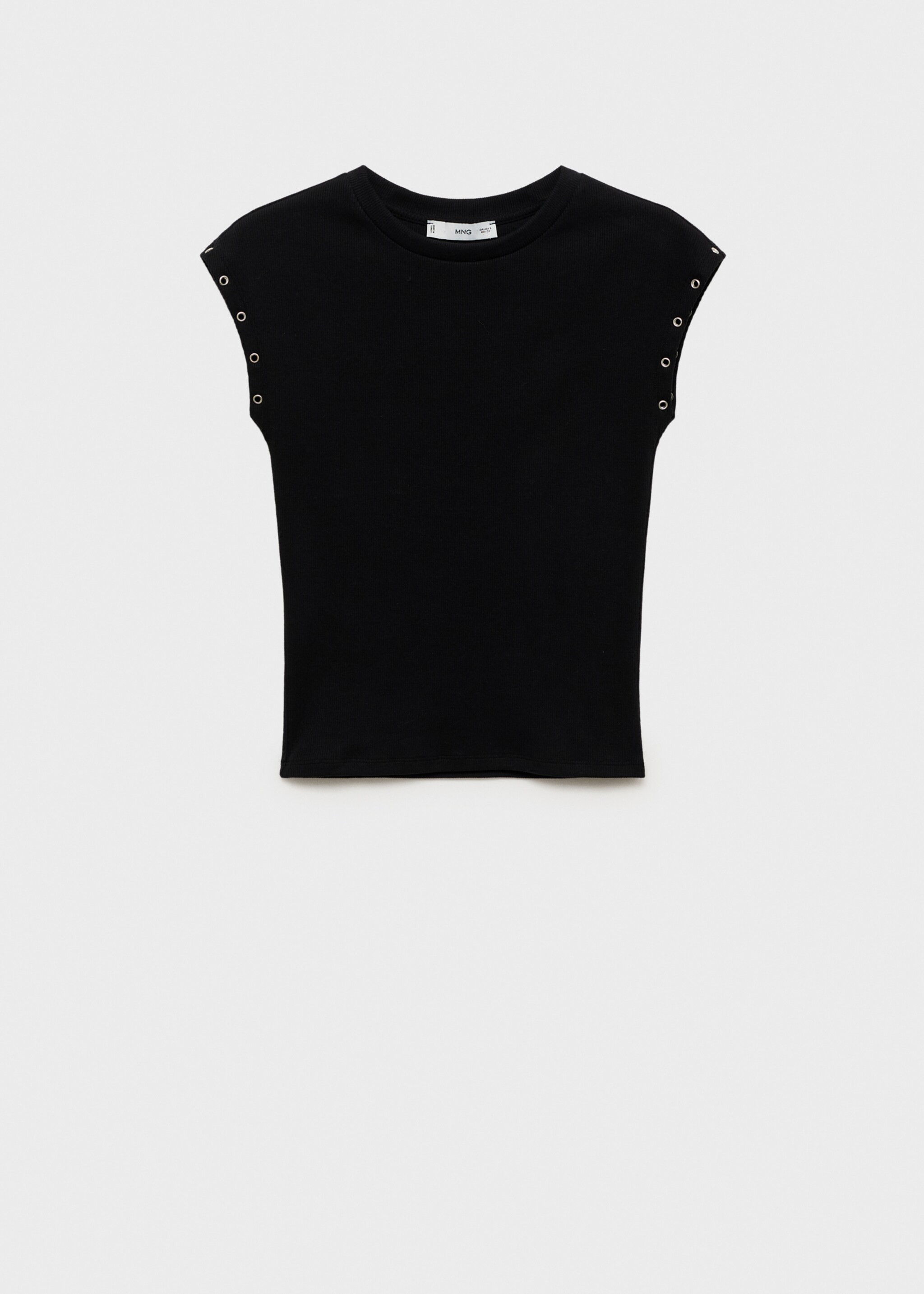 Ribbed t-shirt with die-cut trim - Article without model