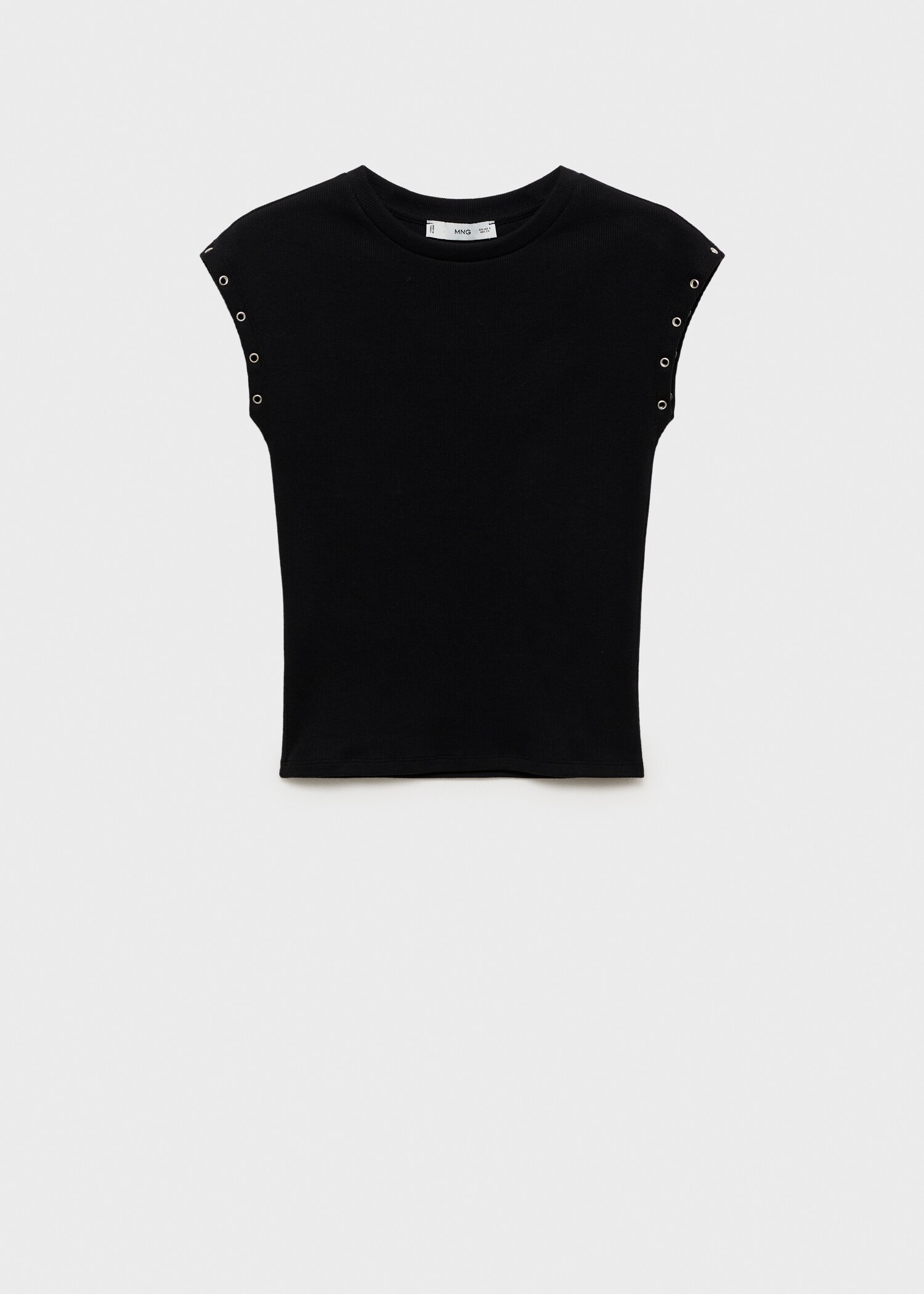 Ribbed t-shirt with die-cut trim - Article without model