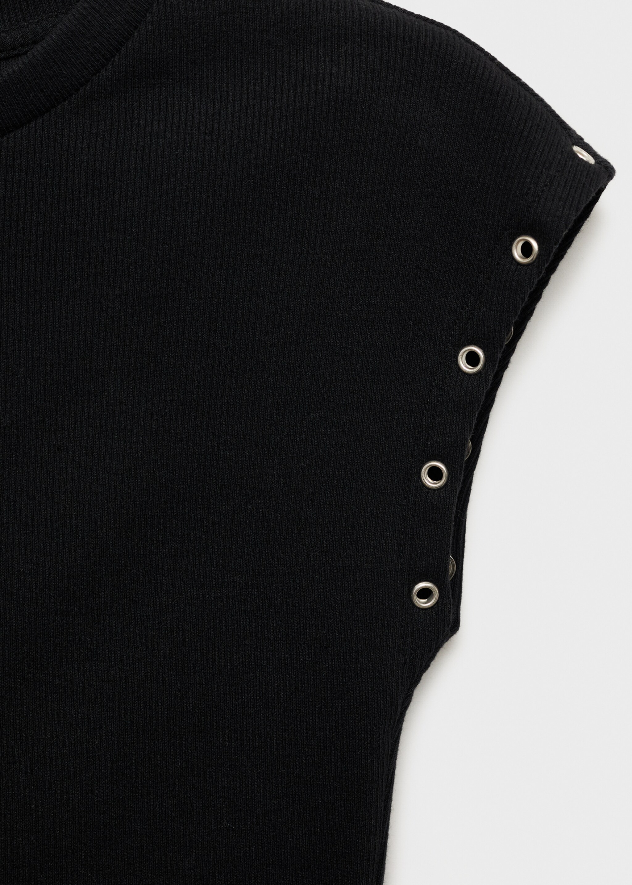 Ribbed t-shirt with die-cut trim - Details of the article 0