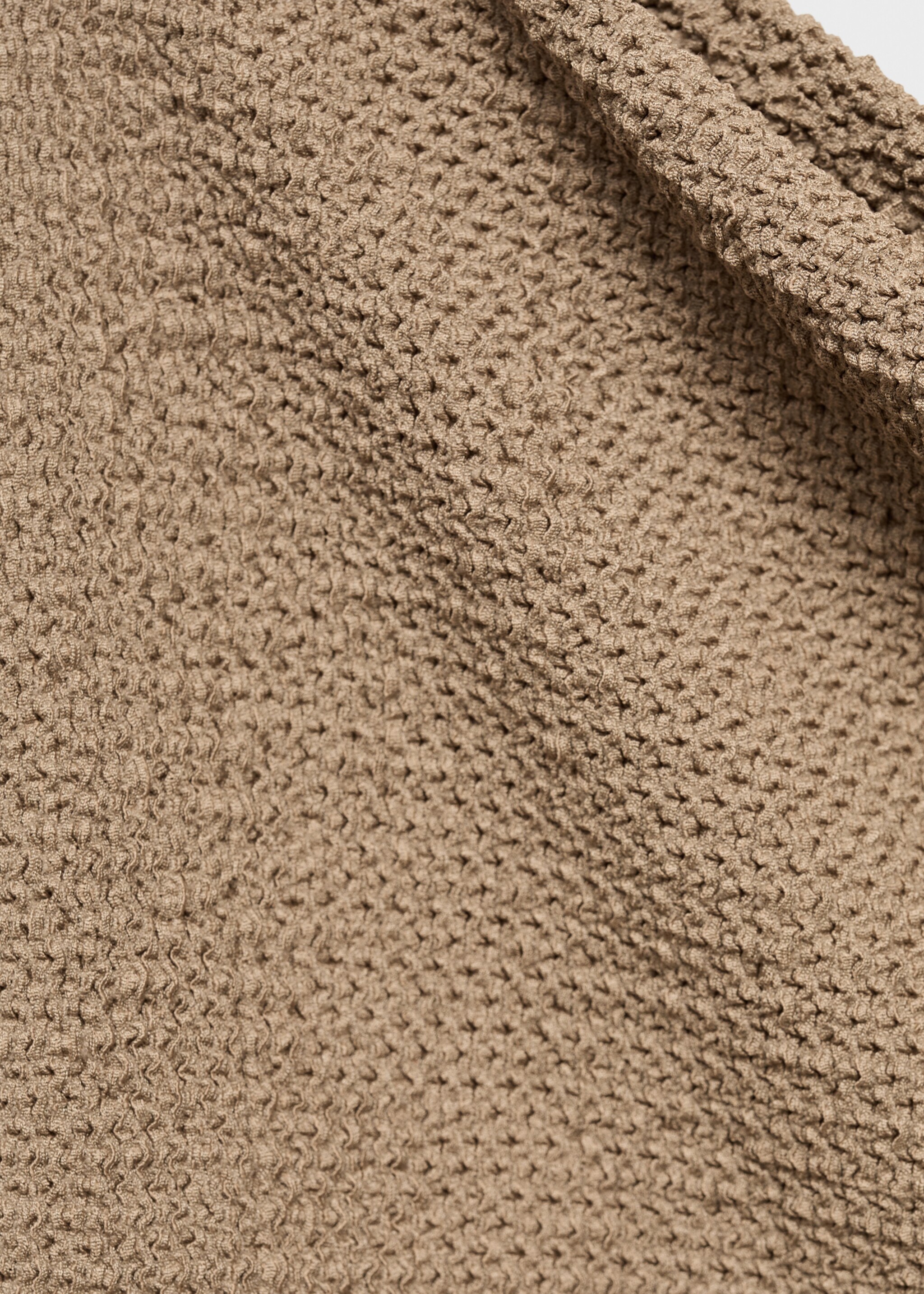 Textured asymmetrical neck t-shirt - Details of the article 8