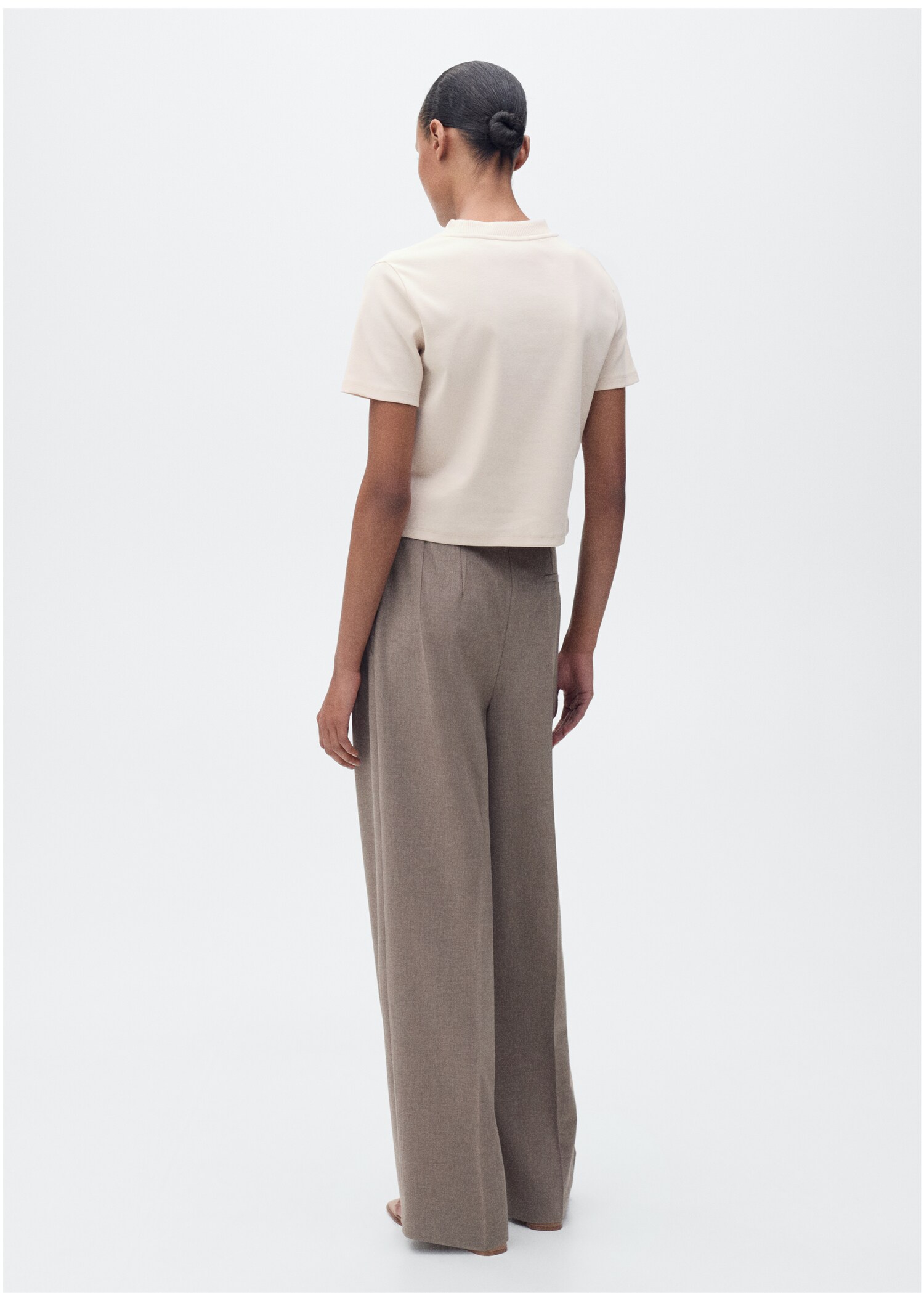 T-shirt in misto cotone a maniche corte - Retro dell'articolo