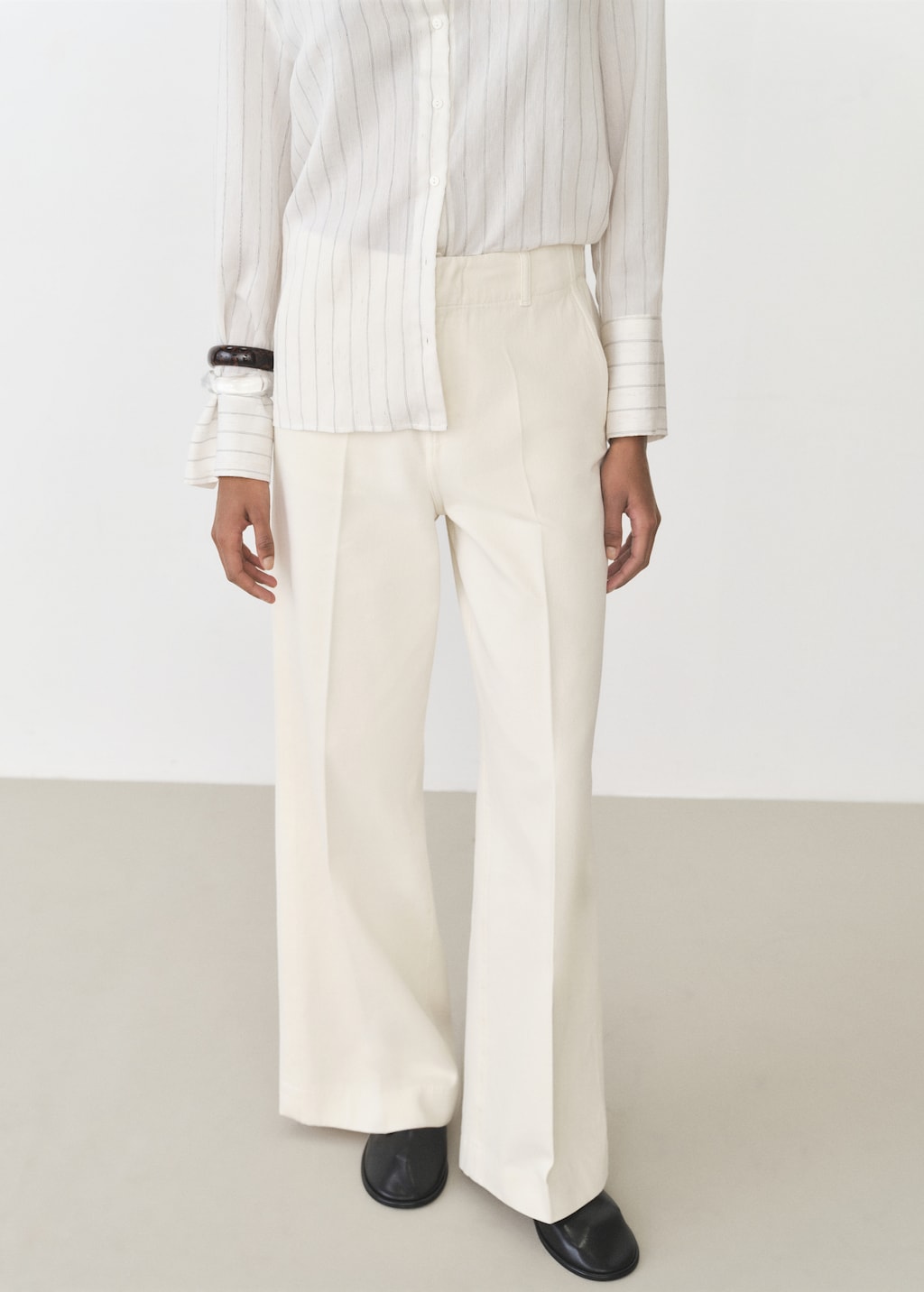 Mango Cotton wide-leg pants