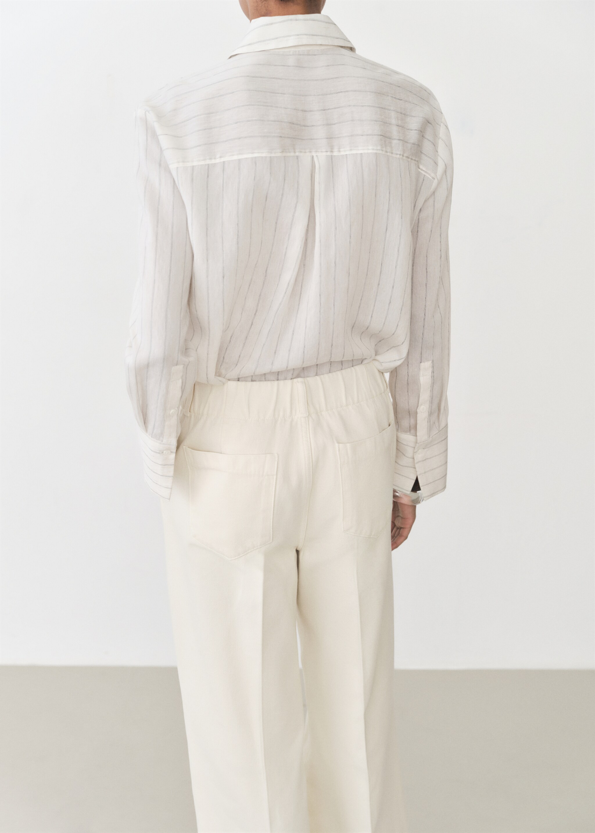 Pantalon coton wideleg taille haute - Verso de l’article
