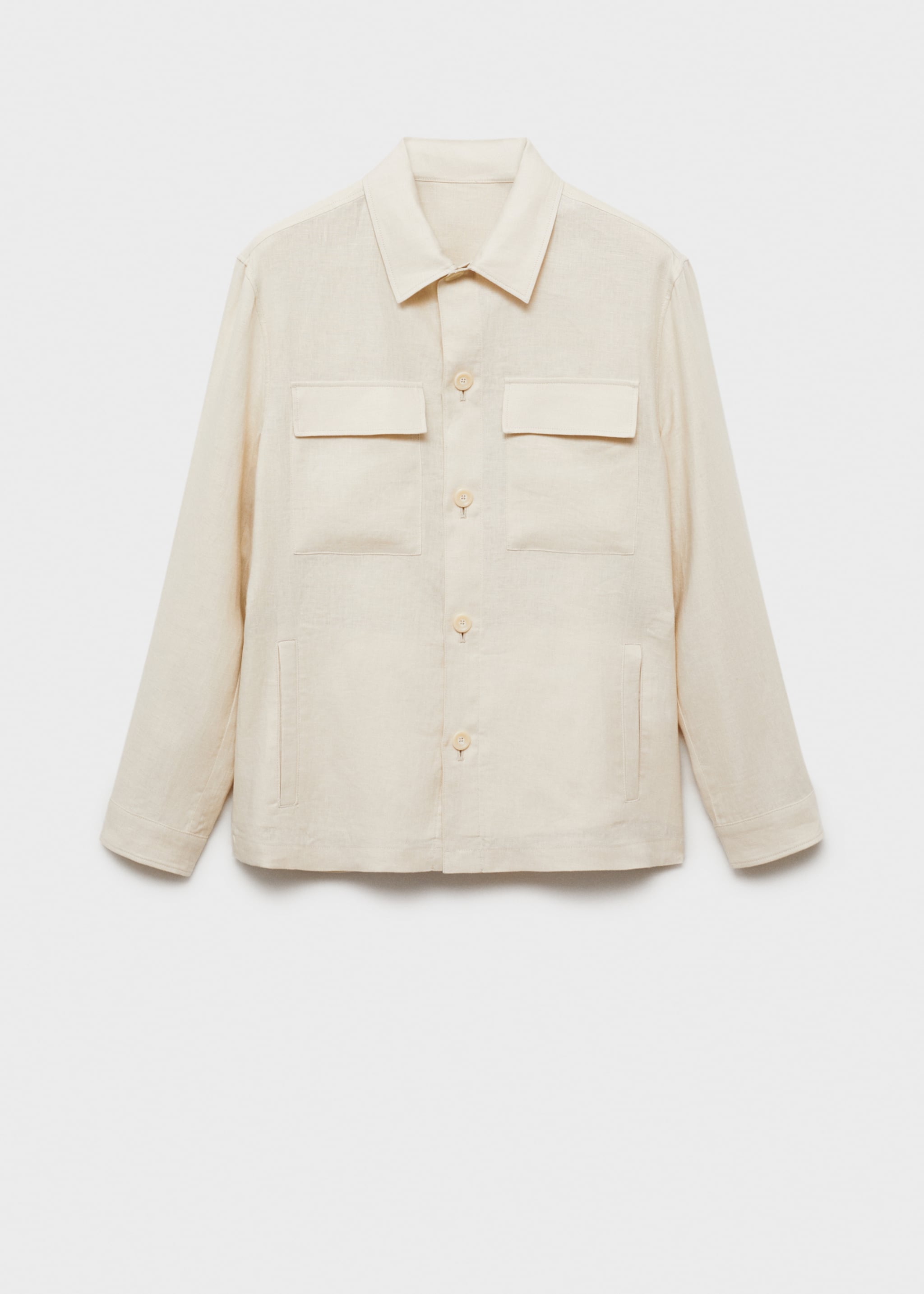 100% linen overshirt with pockets - Article without model