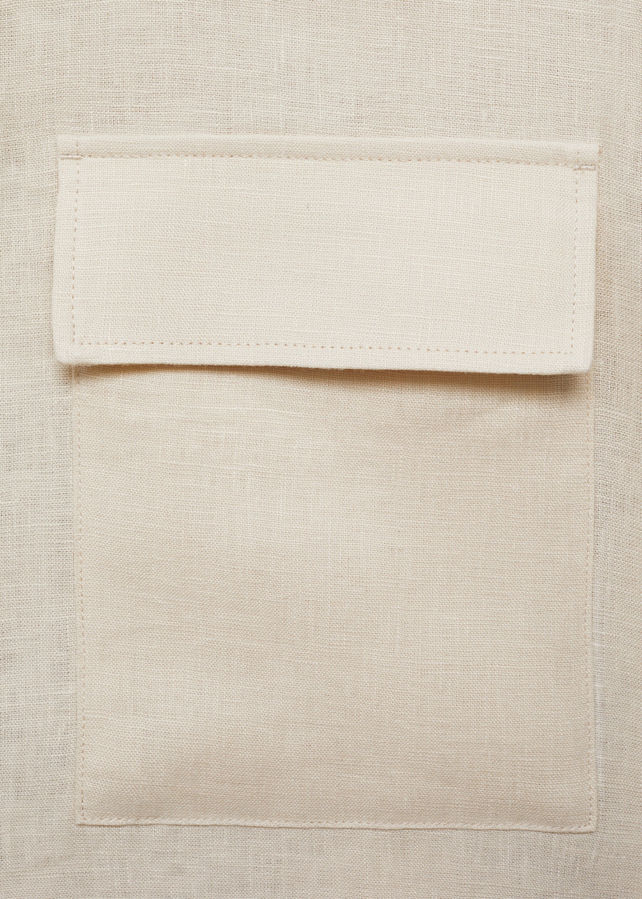 100% linen overshirt with pockets - Details of the article 0