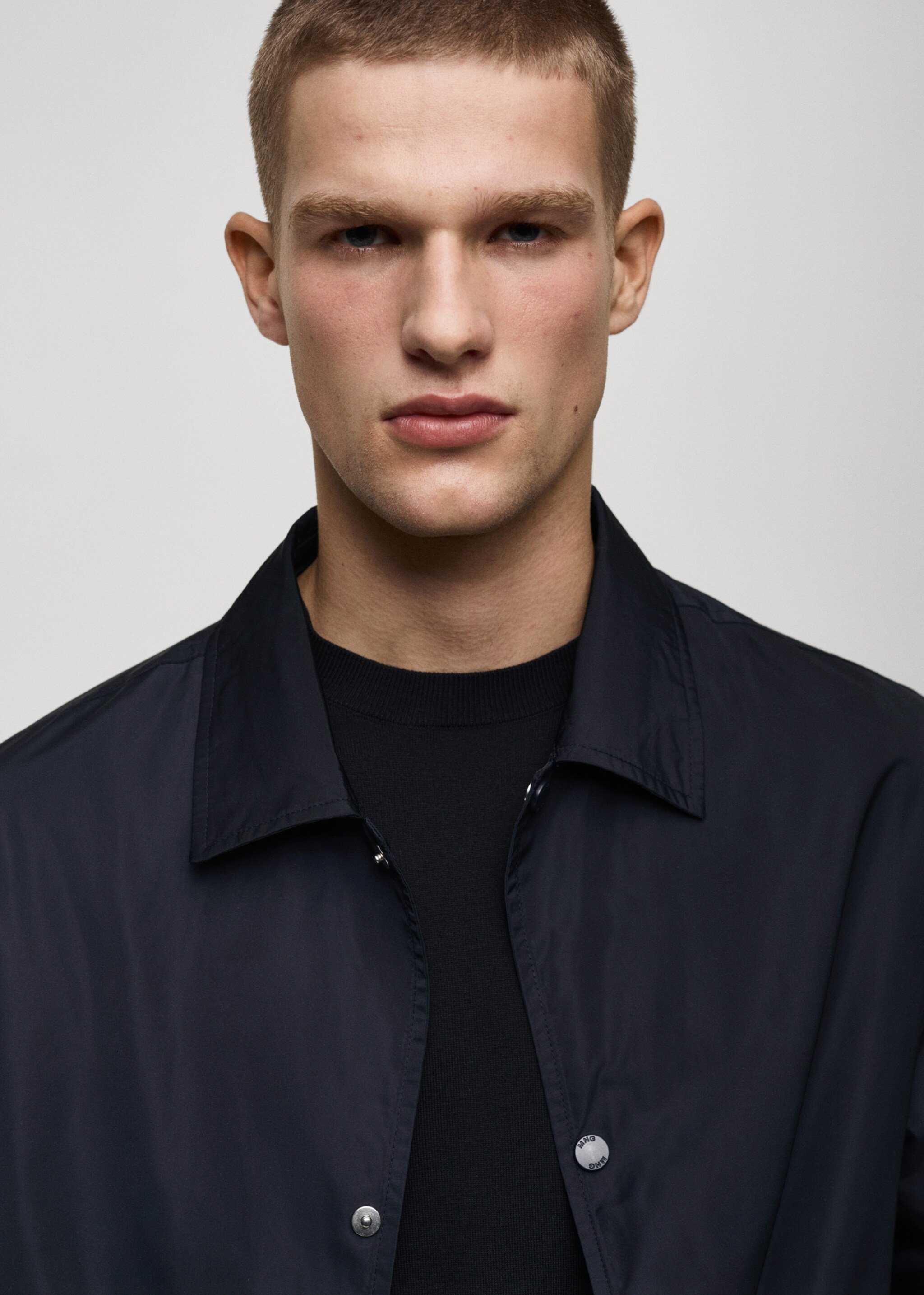Regular-fit technical fabric jacket - Details of the article 1