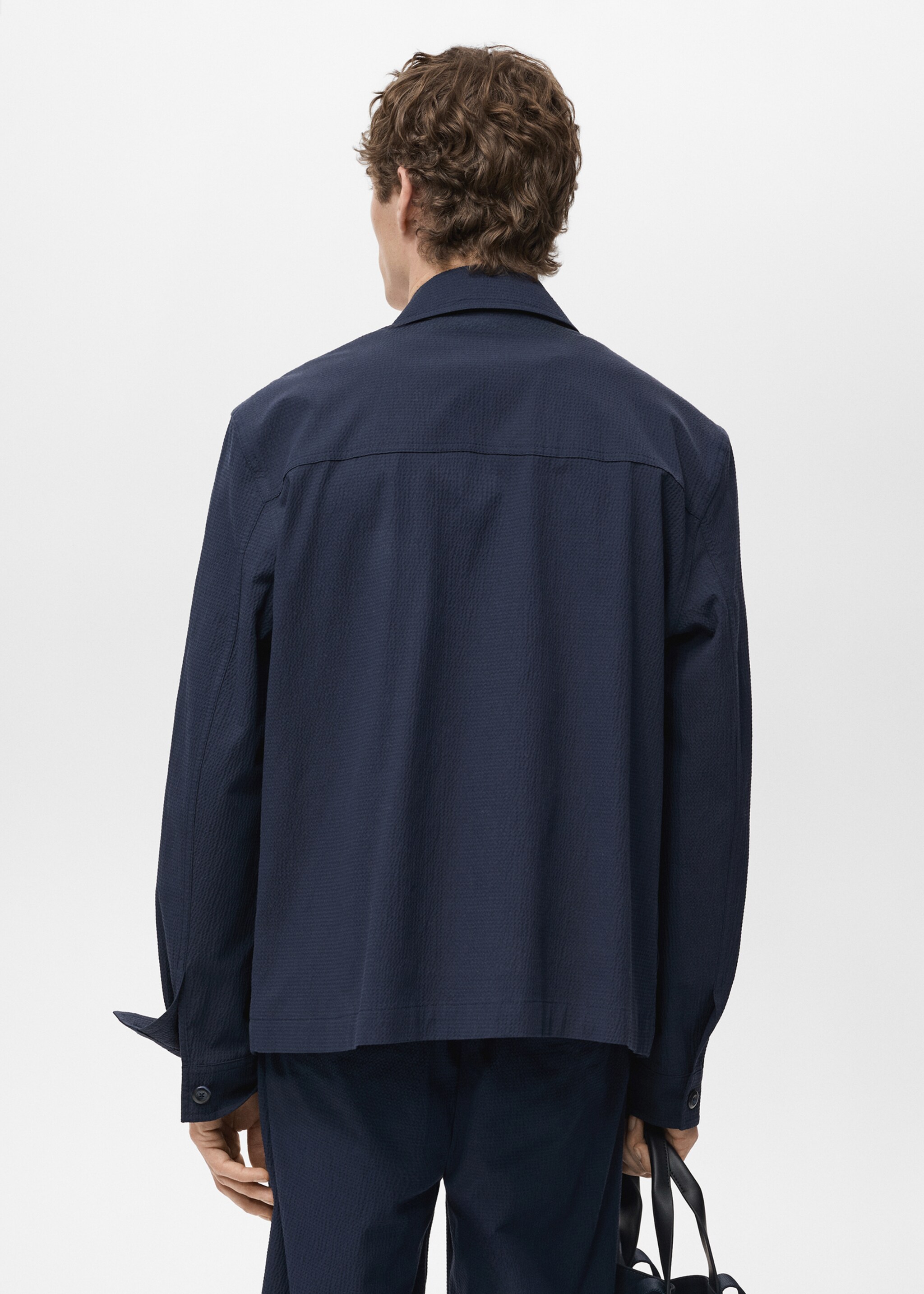 Jacke aus Baumwoll-Seersucker - Rückseite des Artikels