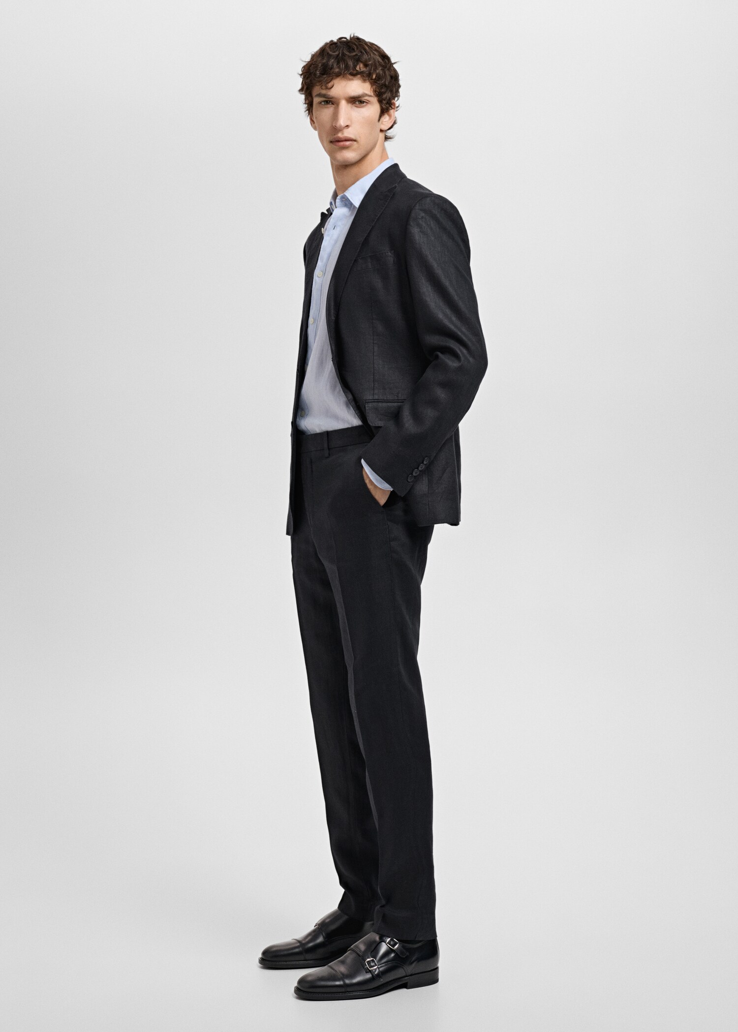 Amalfi slim-fit pantalon 100% linnen - Detail van het artikel 2
