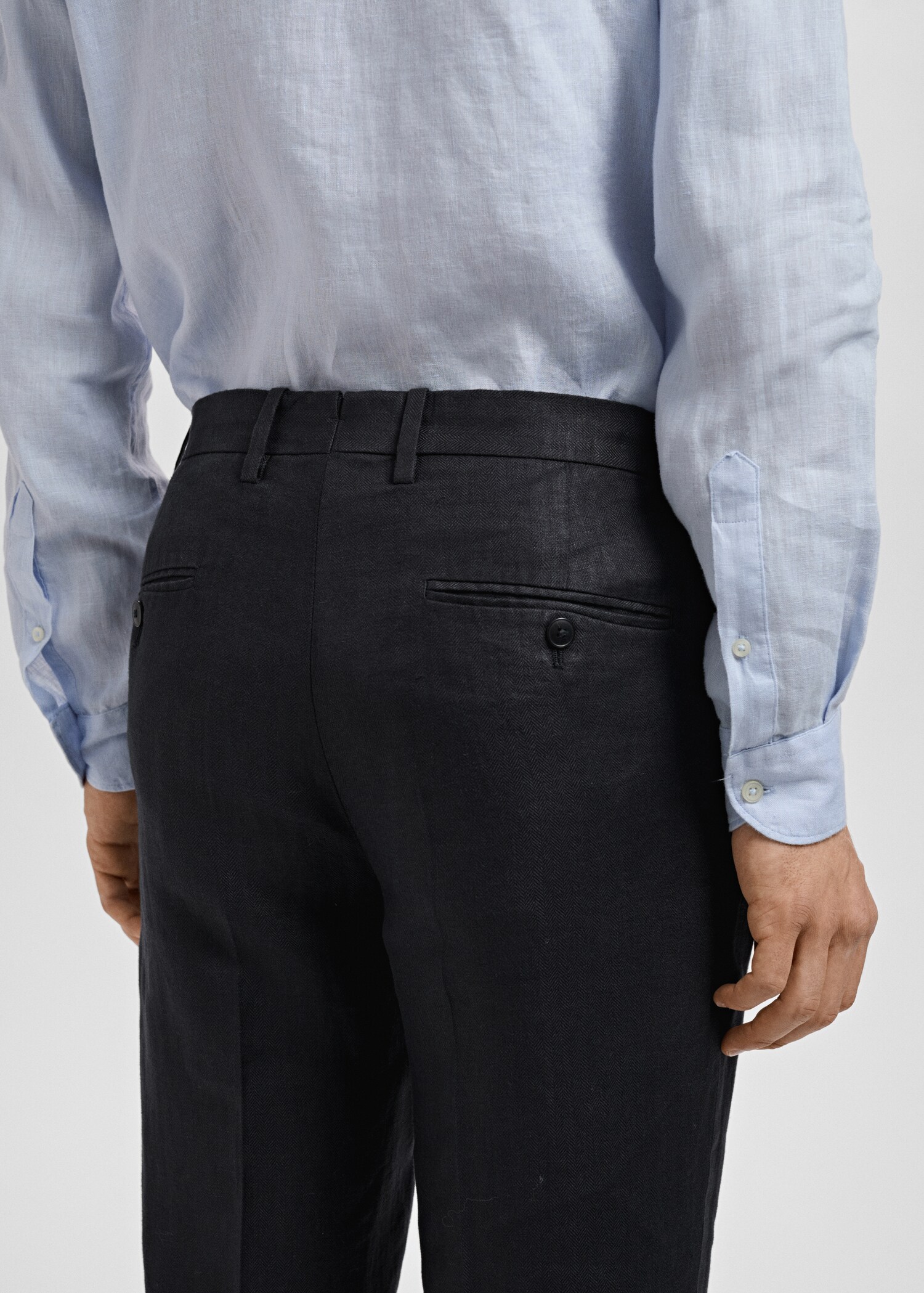 Amalfi slim-fit pantalon 100% linnen - Detail van het artikel 6