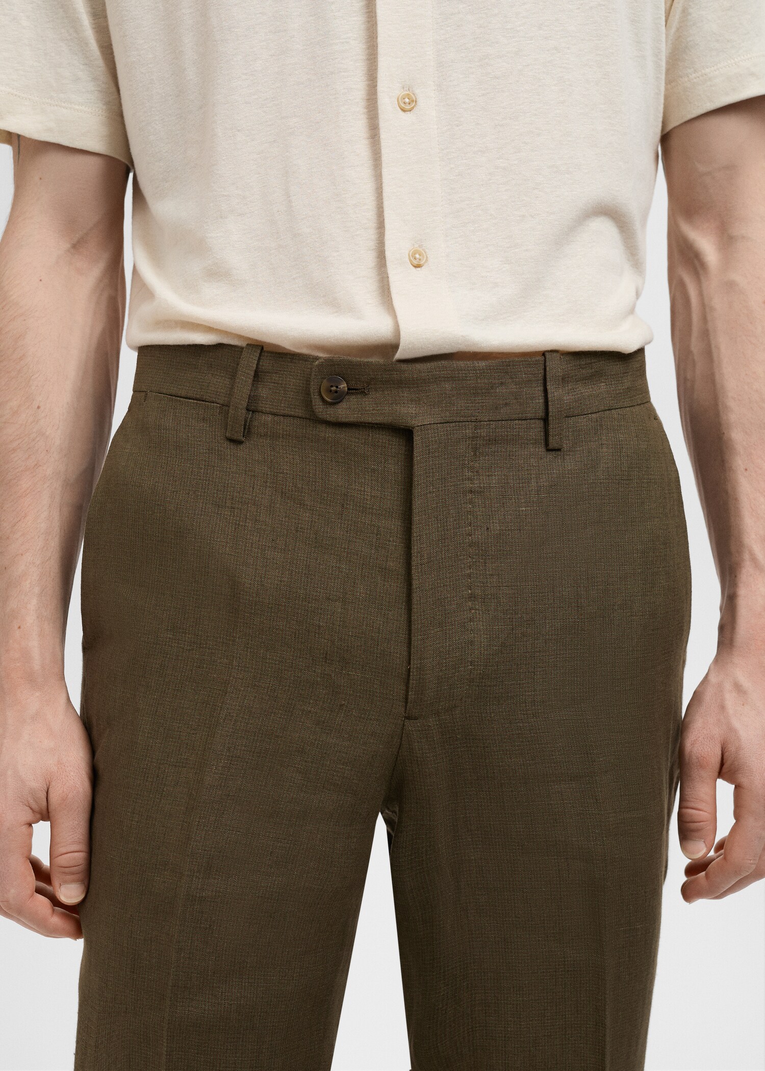 Amalfi slim-fit pantalon 100% linnen - Detail van het artikel 1