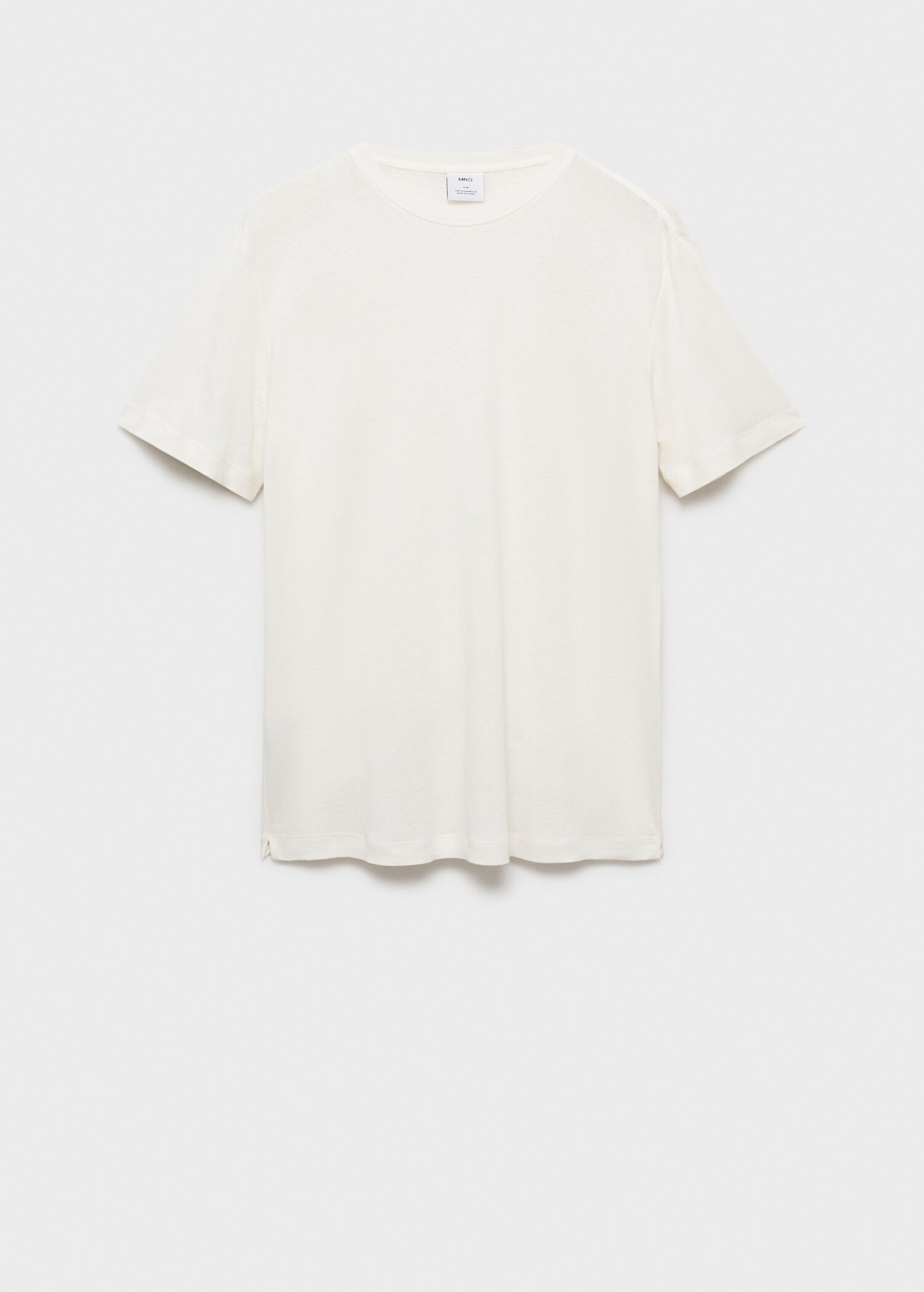 Linen slim-fit t-shirt - Article without model