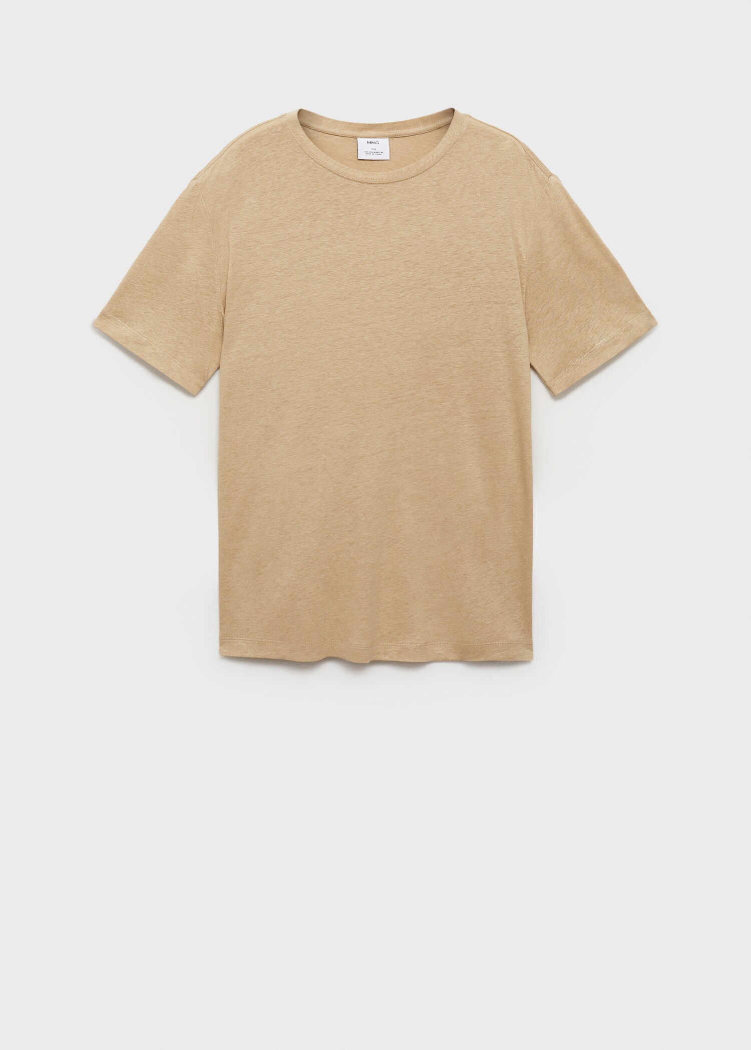 Linen slim-fit t-shirt - Article without model
