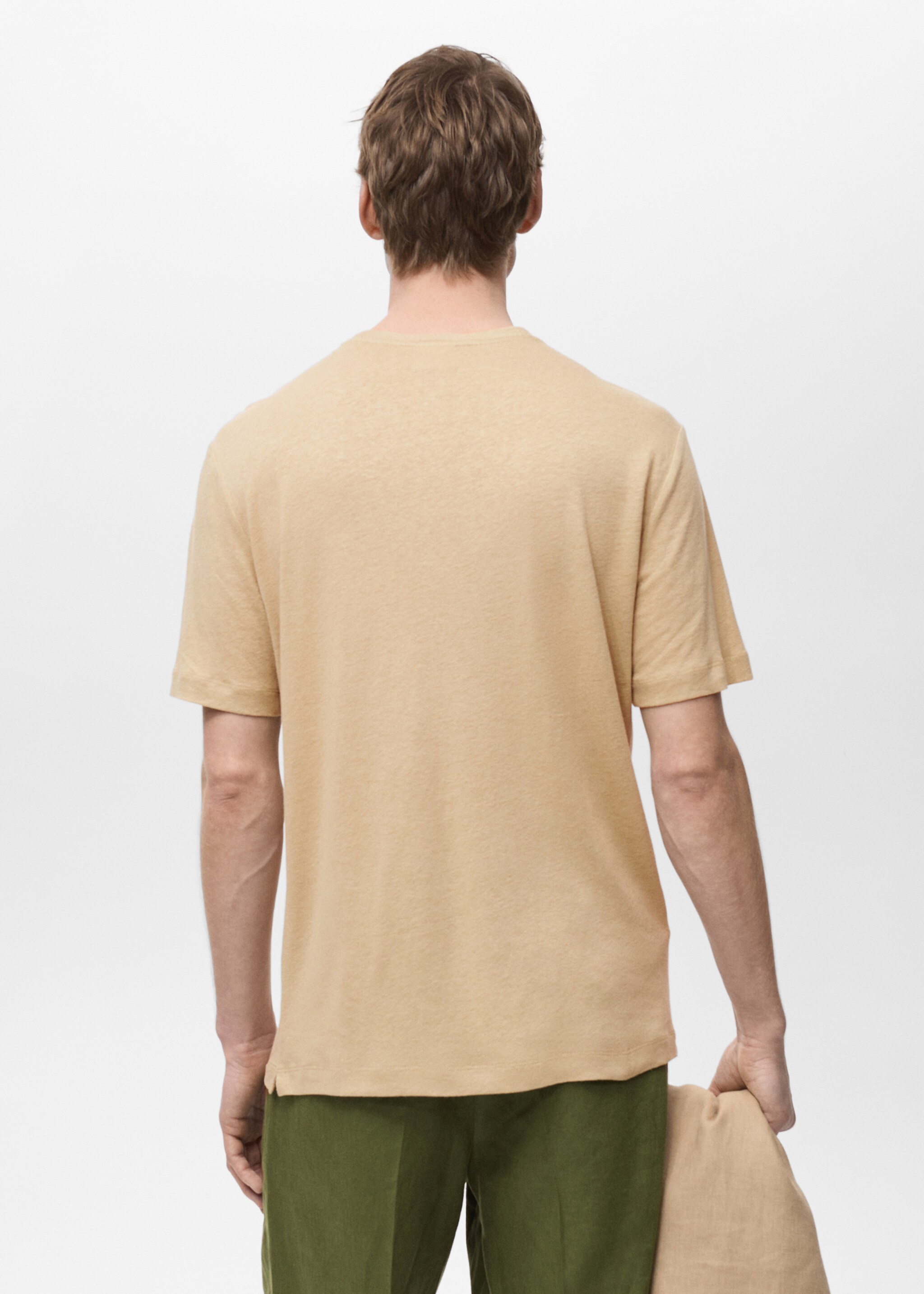 Linen slim-fit t-shirt - Reverse of the article