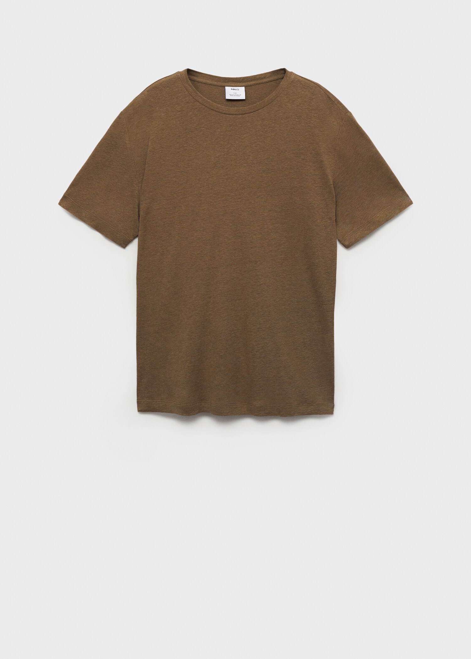 Linen slim-fit t-shirt - Article without model