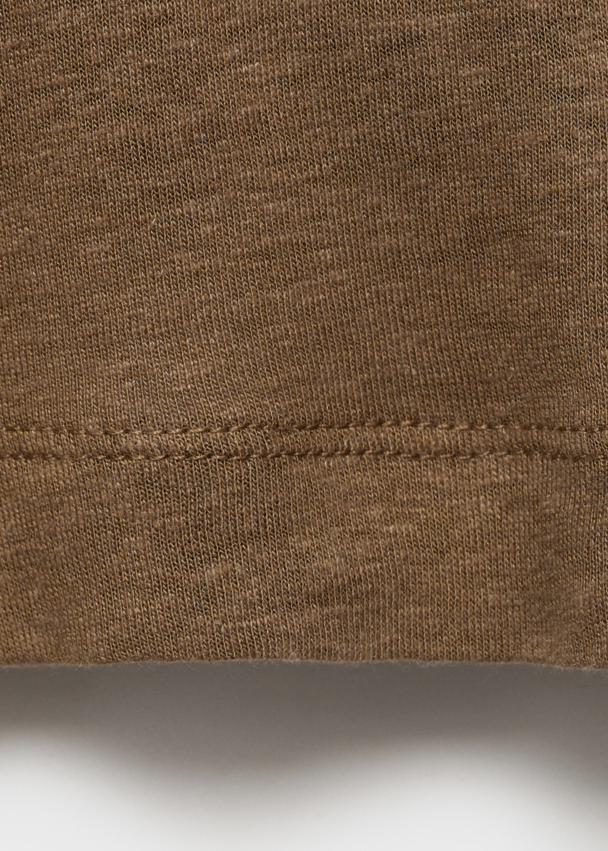 Linen slim-fit t-shirt - Details of the article 0
