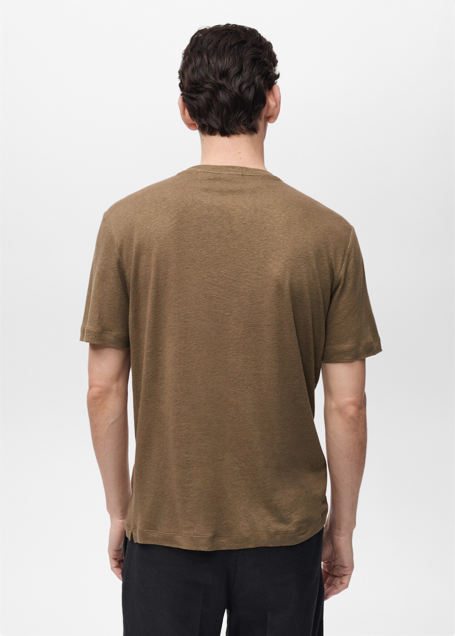 Linen slim-fit t-shirt - Reverse of the article