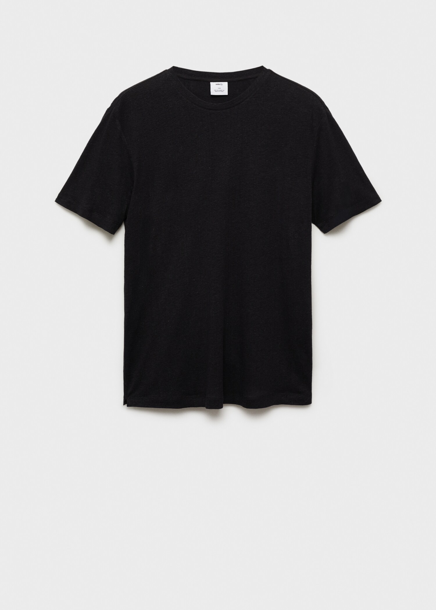 Linen slim-fit t-shirt - Article without model
