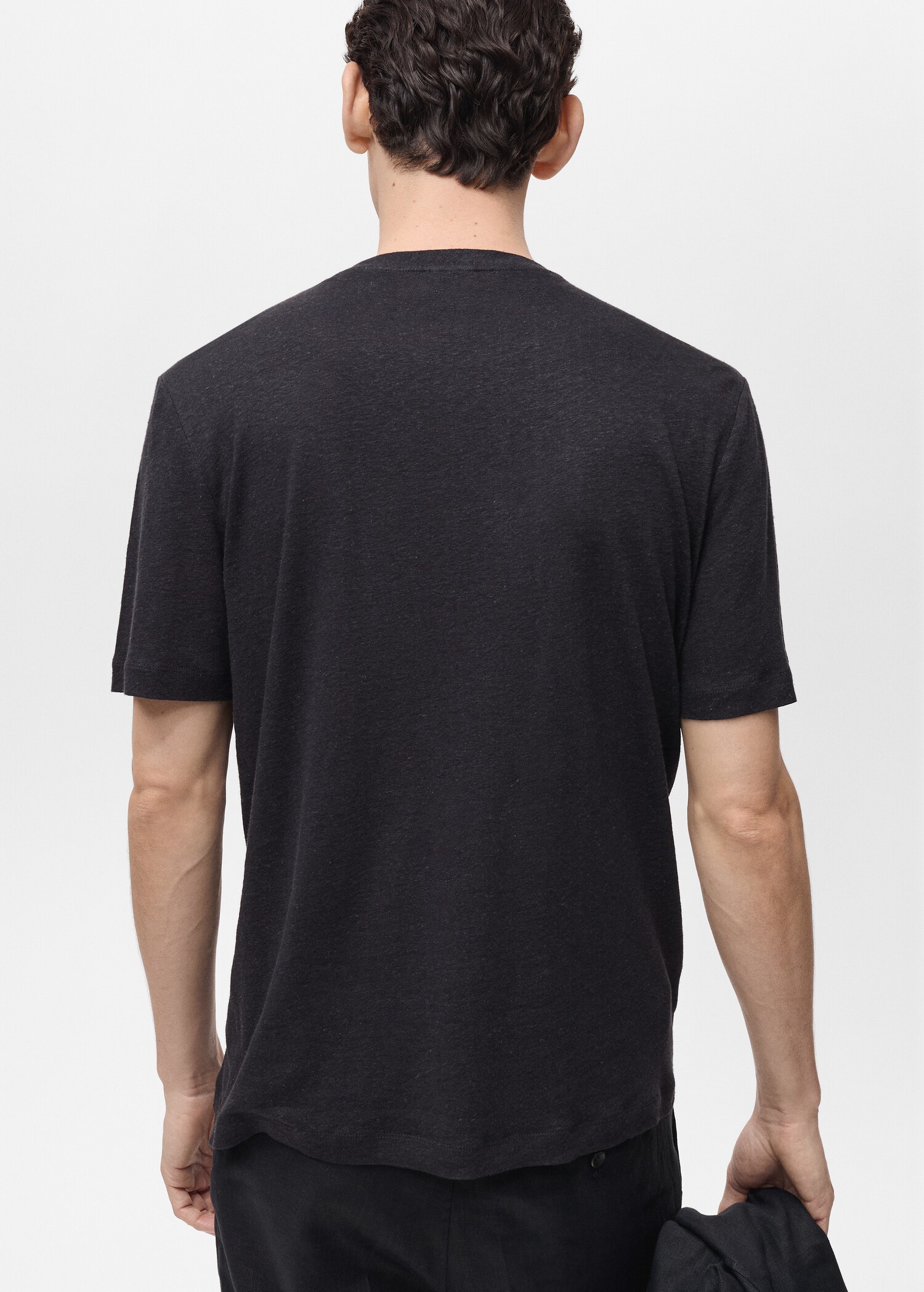 Linen slim-fit t-shirt - Reverse of the article