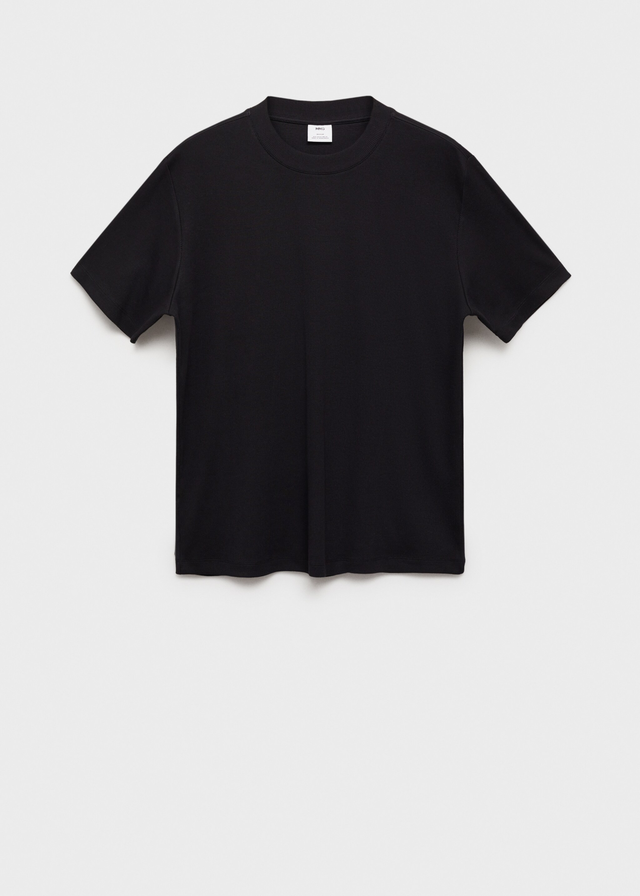 T-shirt en coton côtelé regular fit - Article sans modèle