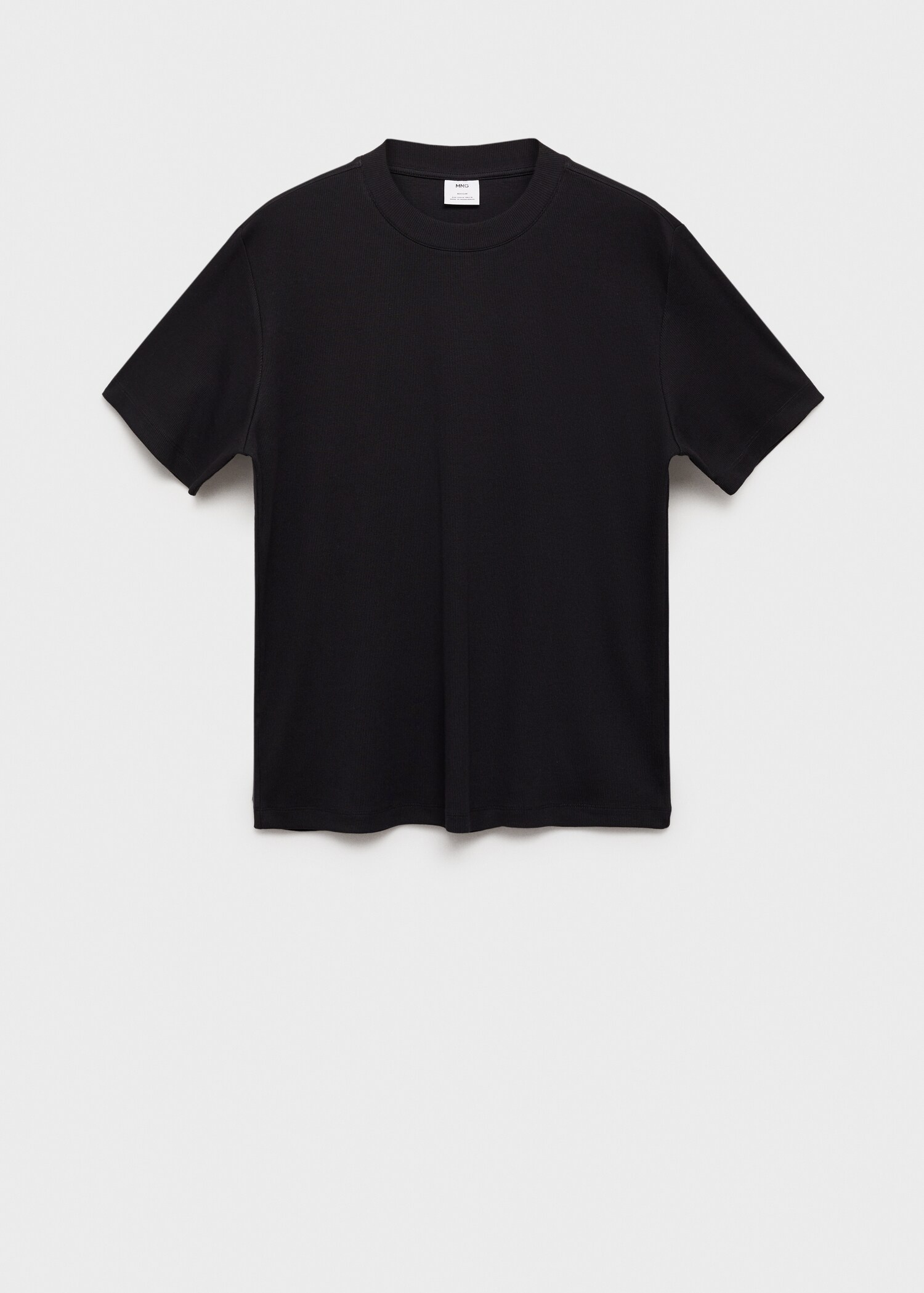 Geripptes Regular-Fit-T-Shirt aus Baumwolle - Artikel ohne Model