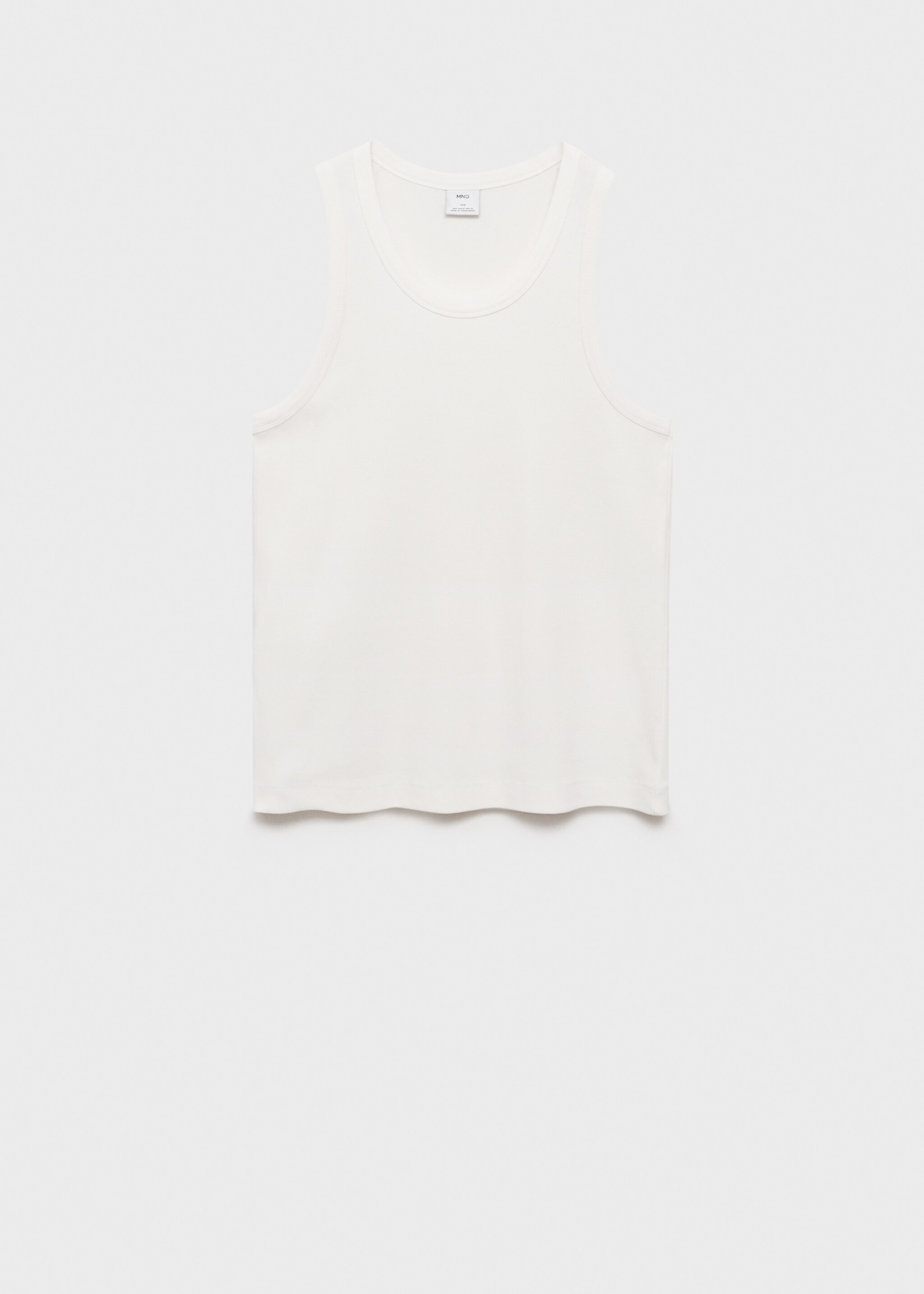 Slim-fit ribbed tank top - Article without model