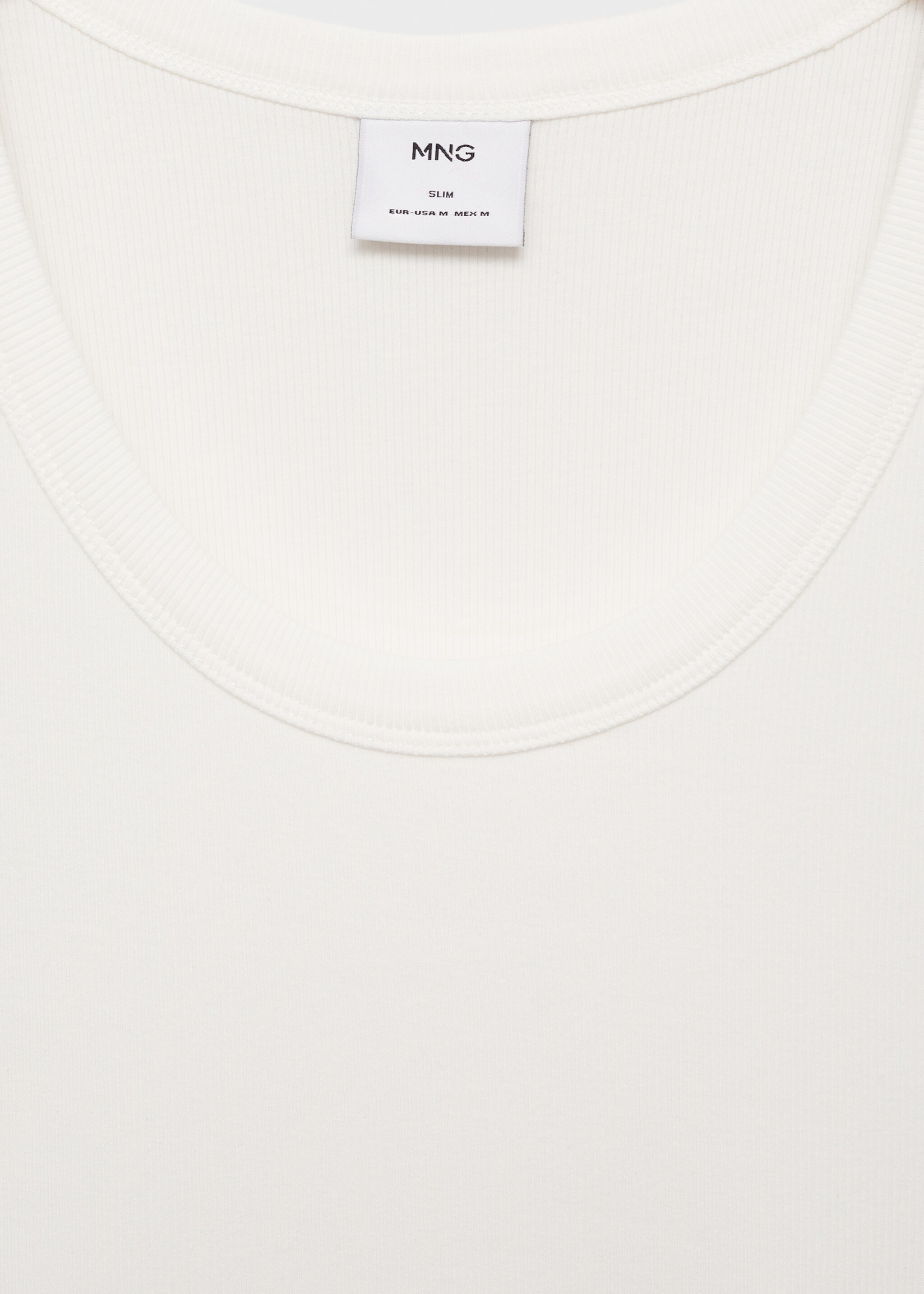 Slim-fit ribbed tank top - Details of the article 8
