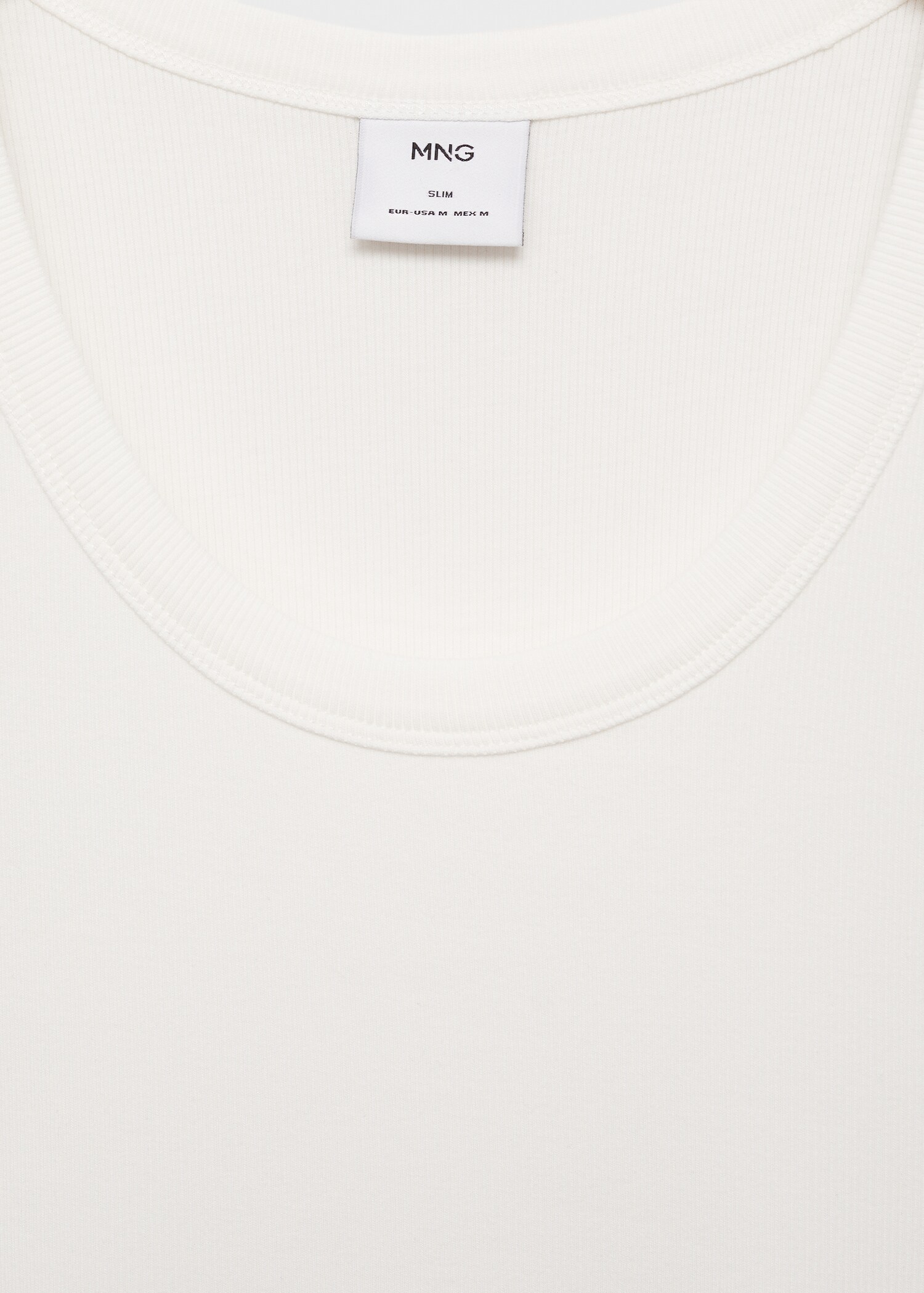 Slim-fit ribbed tank top - Details of the article 8