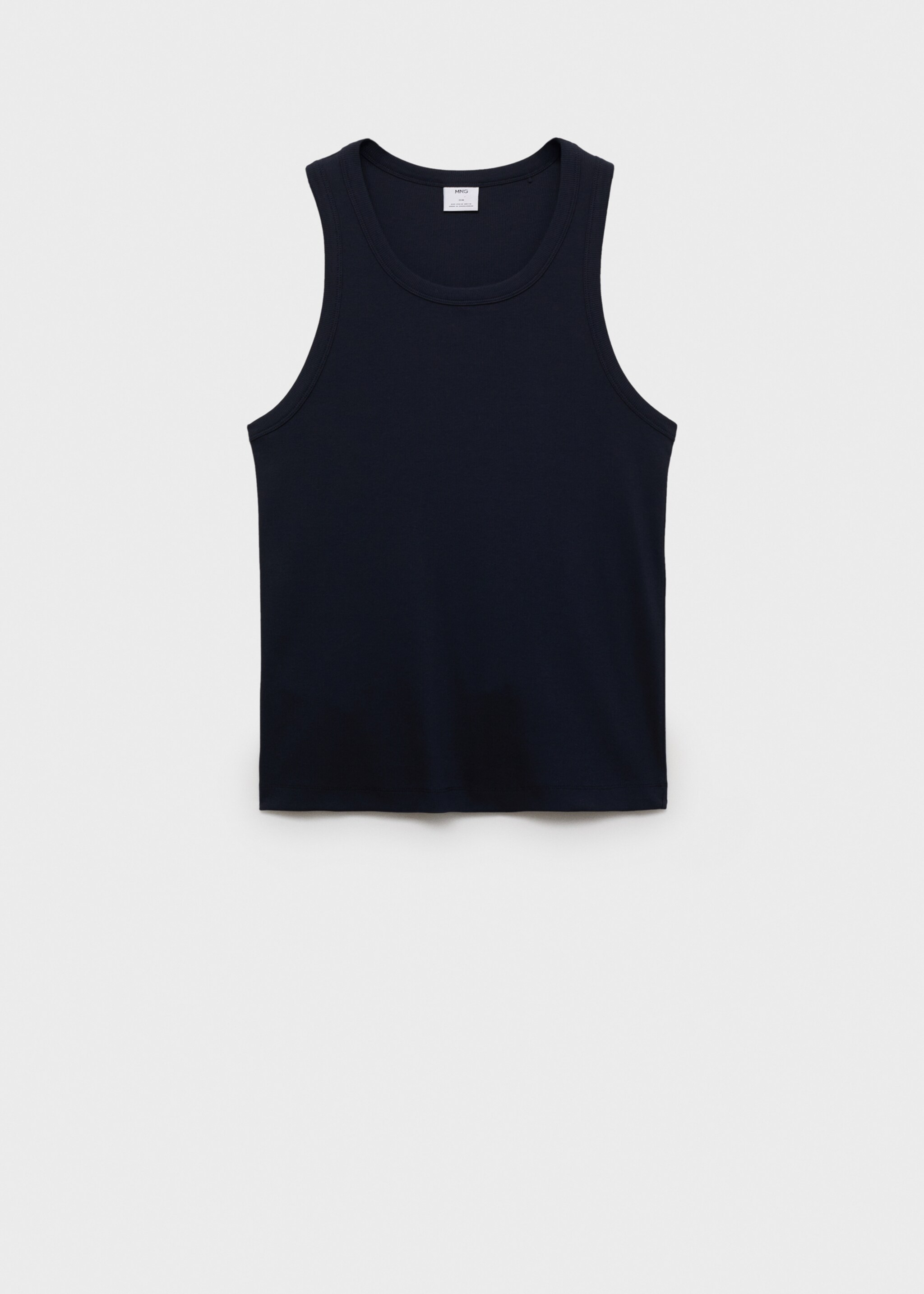 Slim-fit ribbed tank top - Article without model