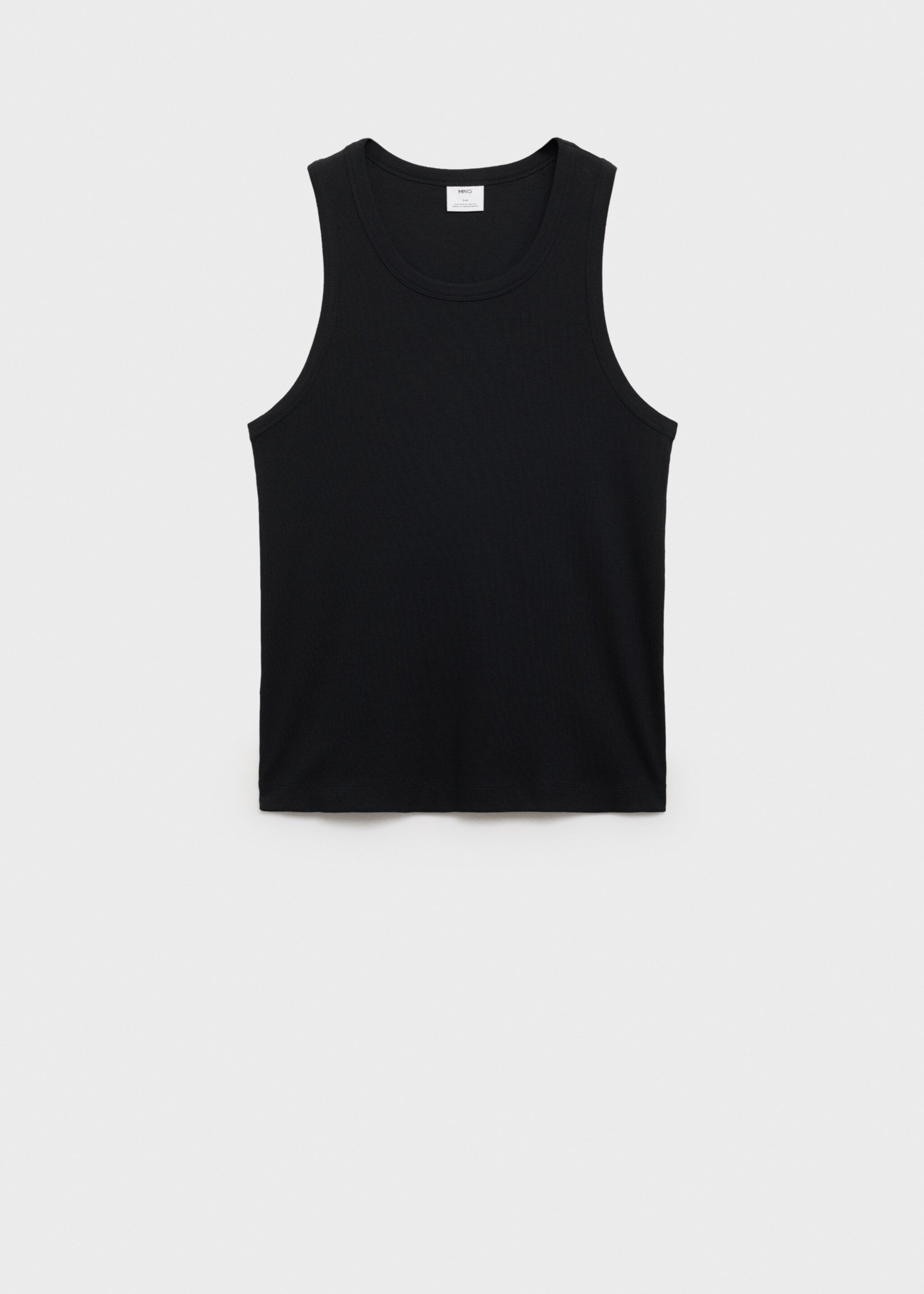 Slim-fit ribbed tank top - Article without model