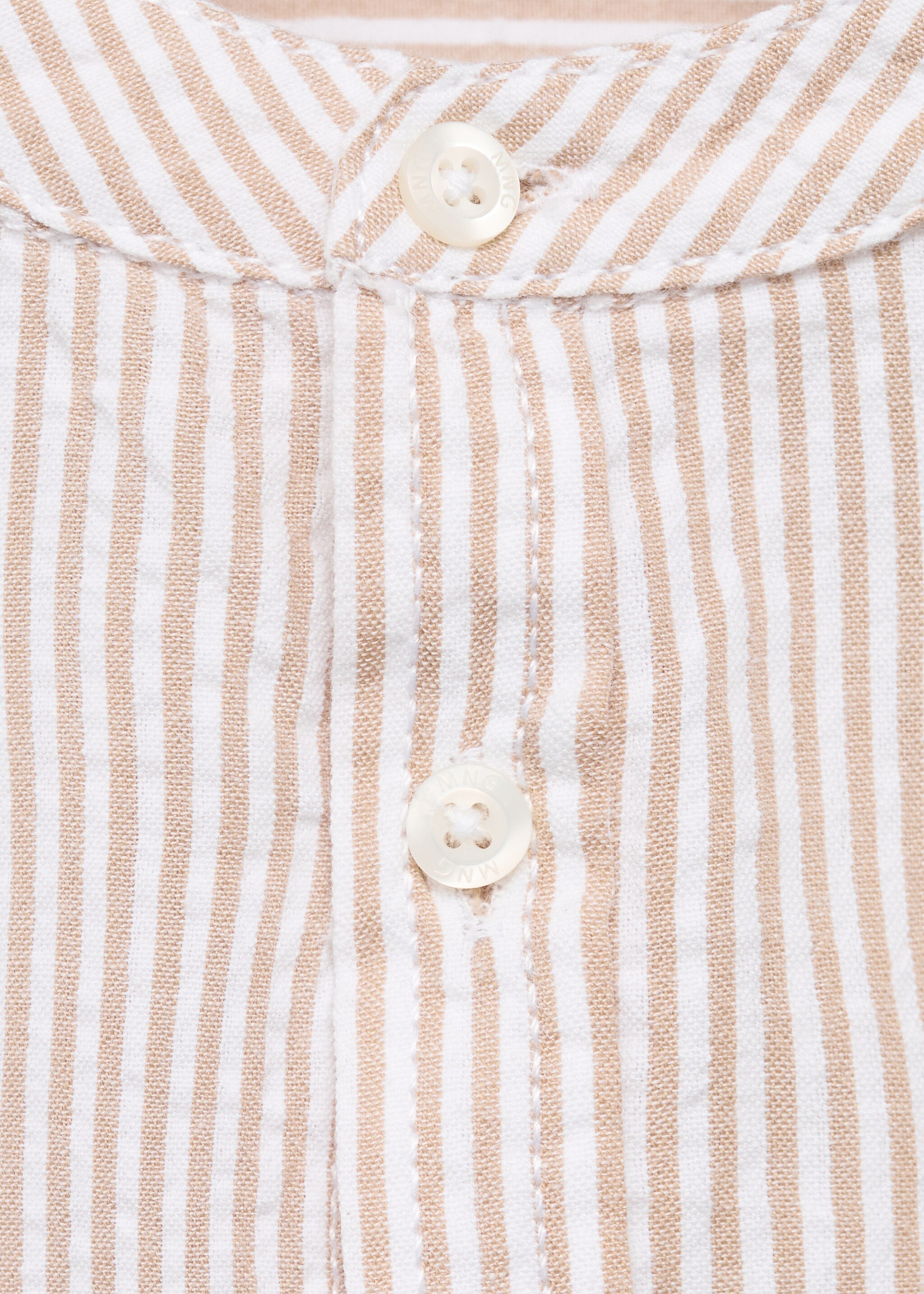 Striped Mao collar shirt - Details of the article 8
