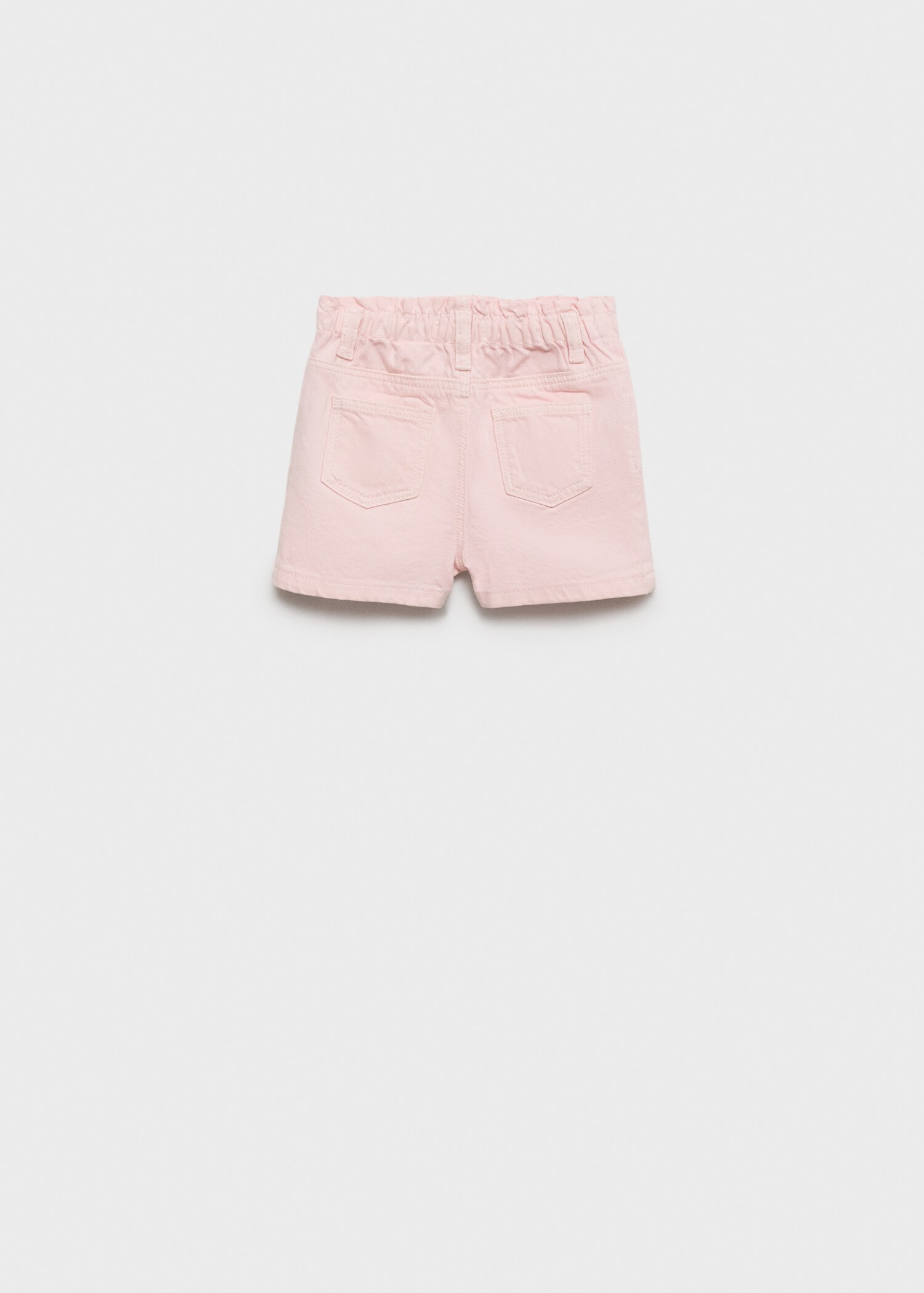 Denim paperbag shorts - Reverse of the article