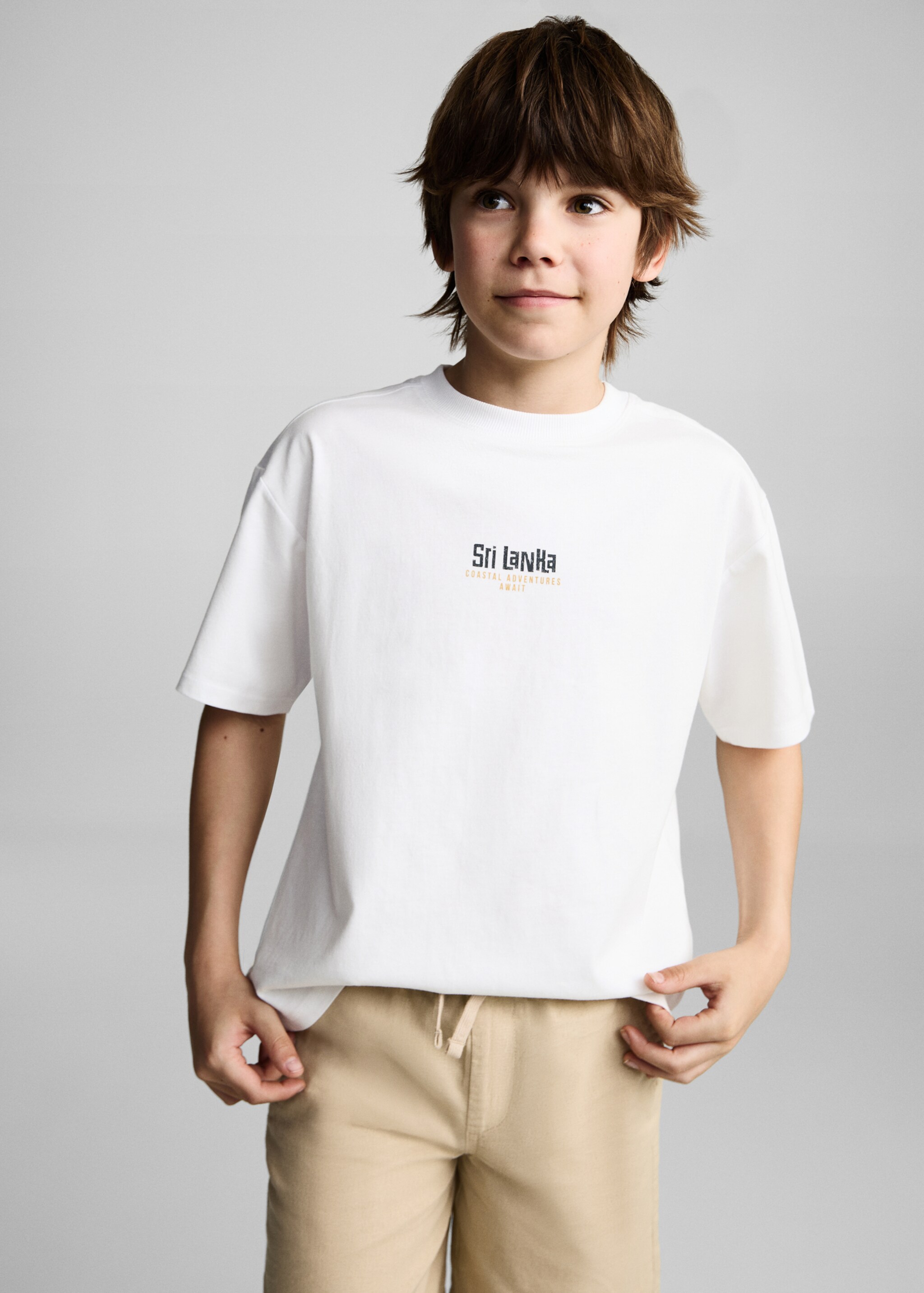 Printed cotton-blend t-shirt - Medium plane