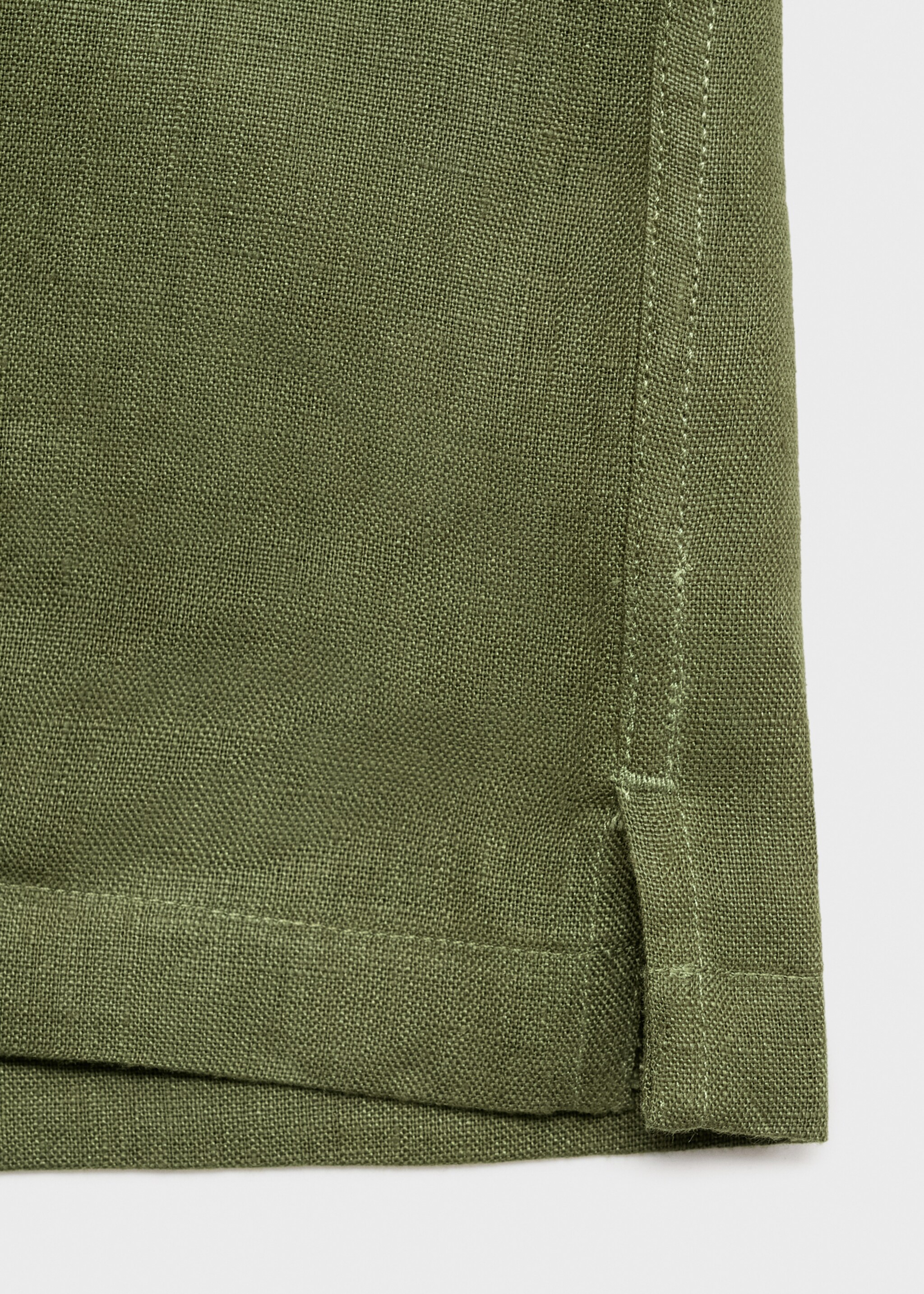 100% linen bowling-collar shirt - Details of the article 0