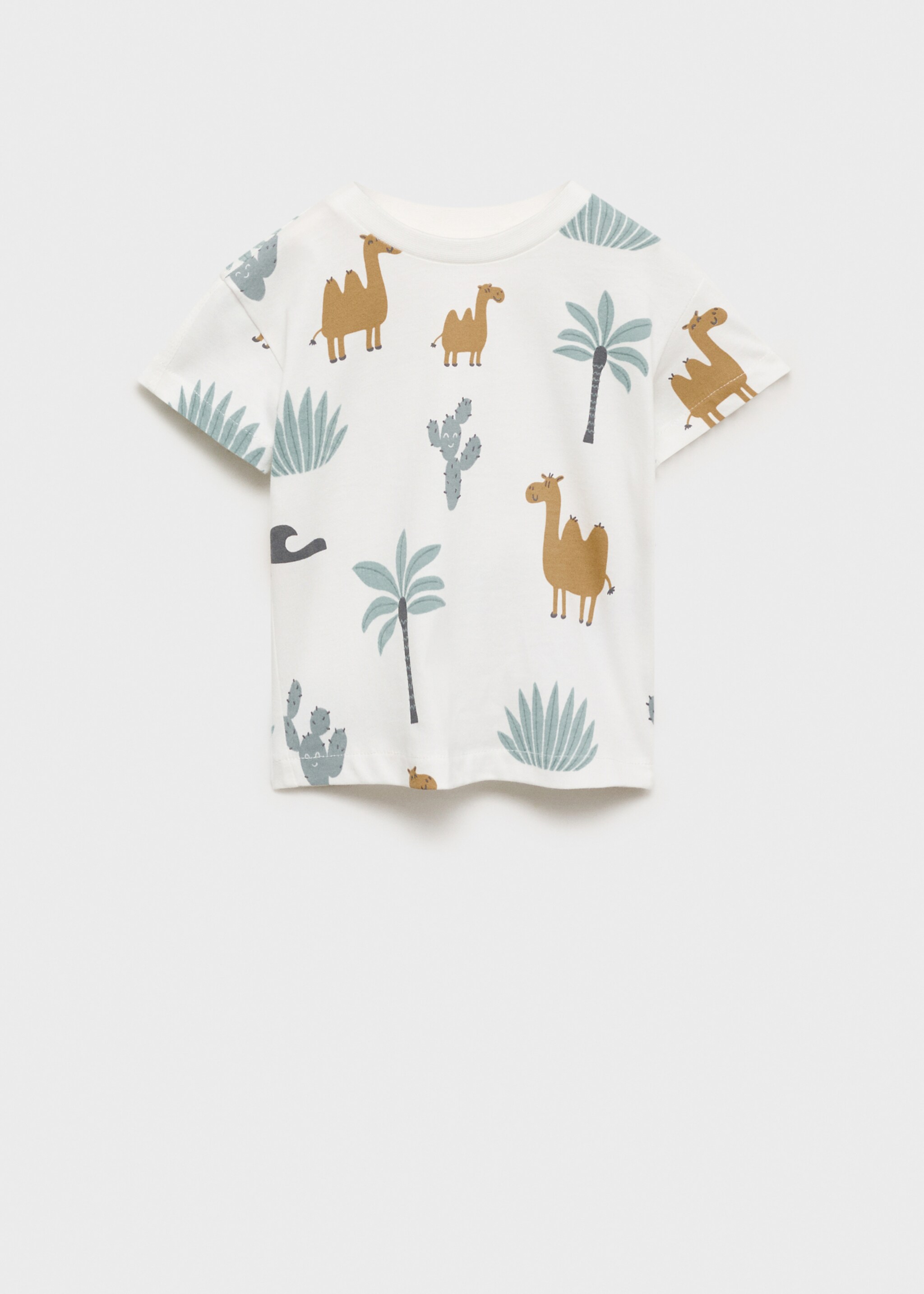Printed cotton-blend t-shirt - Article without model