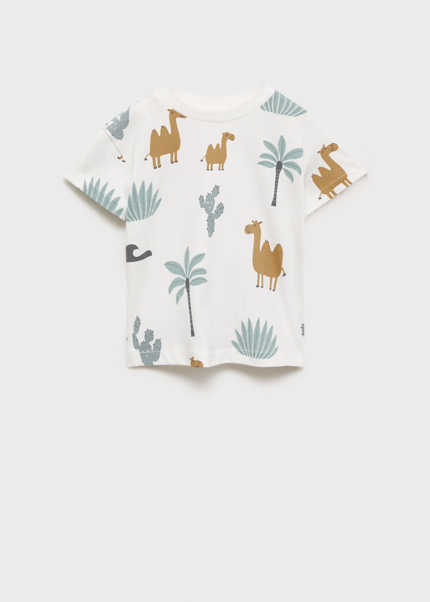 Printed cotton-blend t-shirt - Article without model