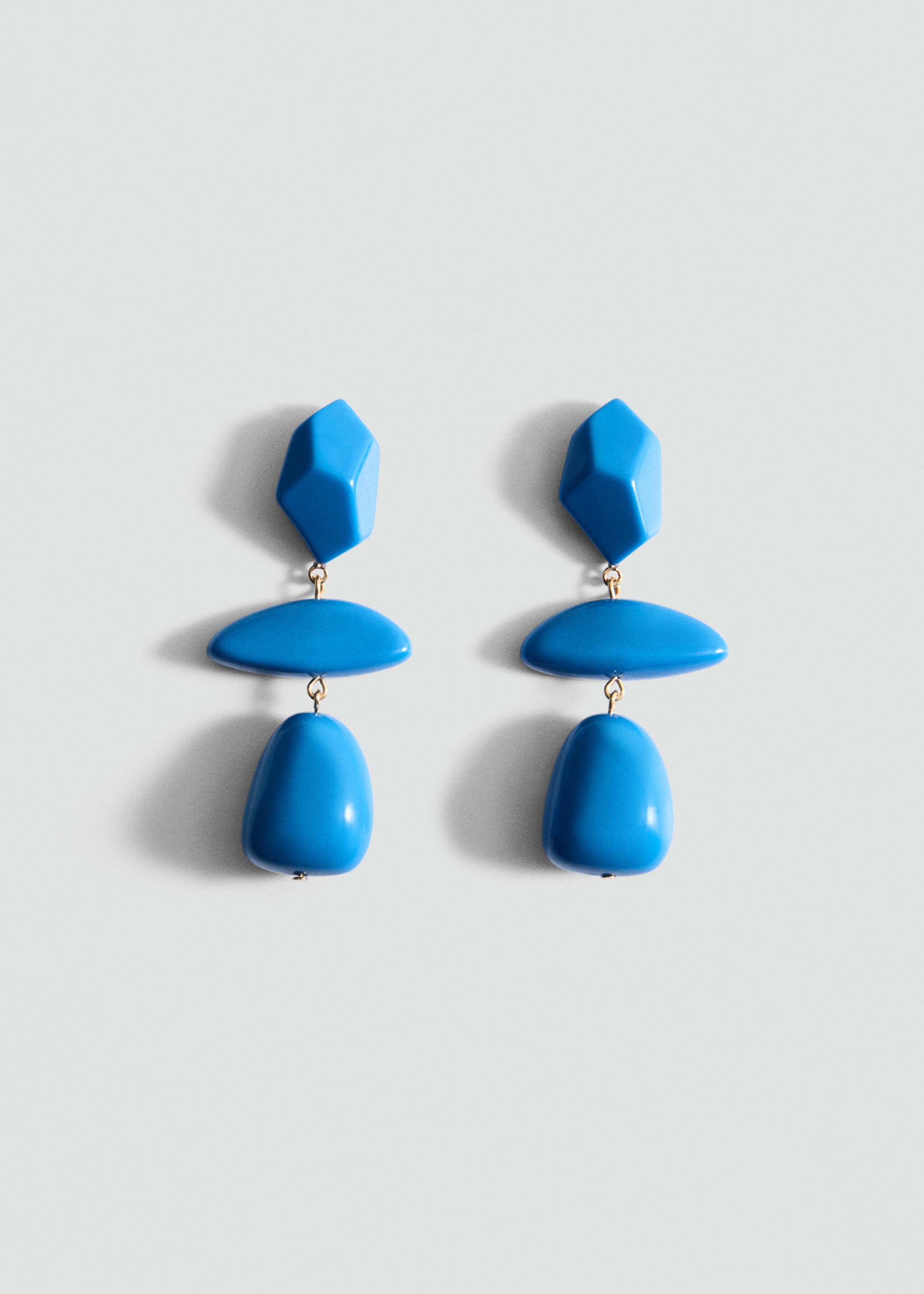 Resin hanging bead earrings - Article without model
