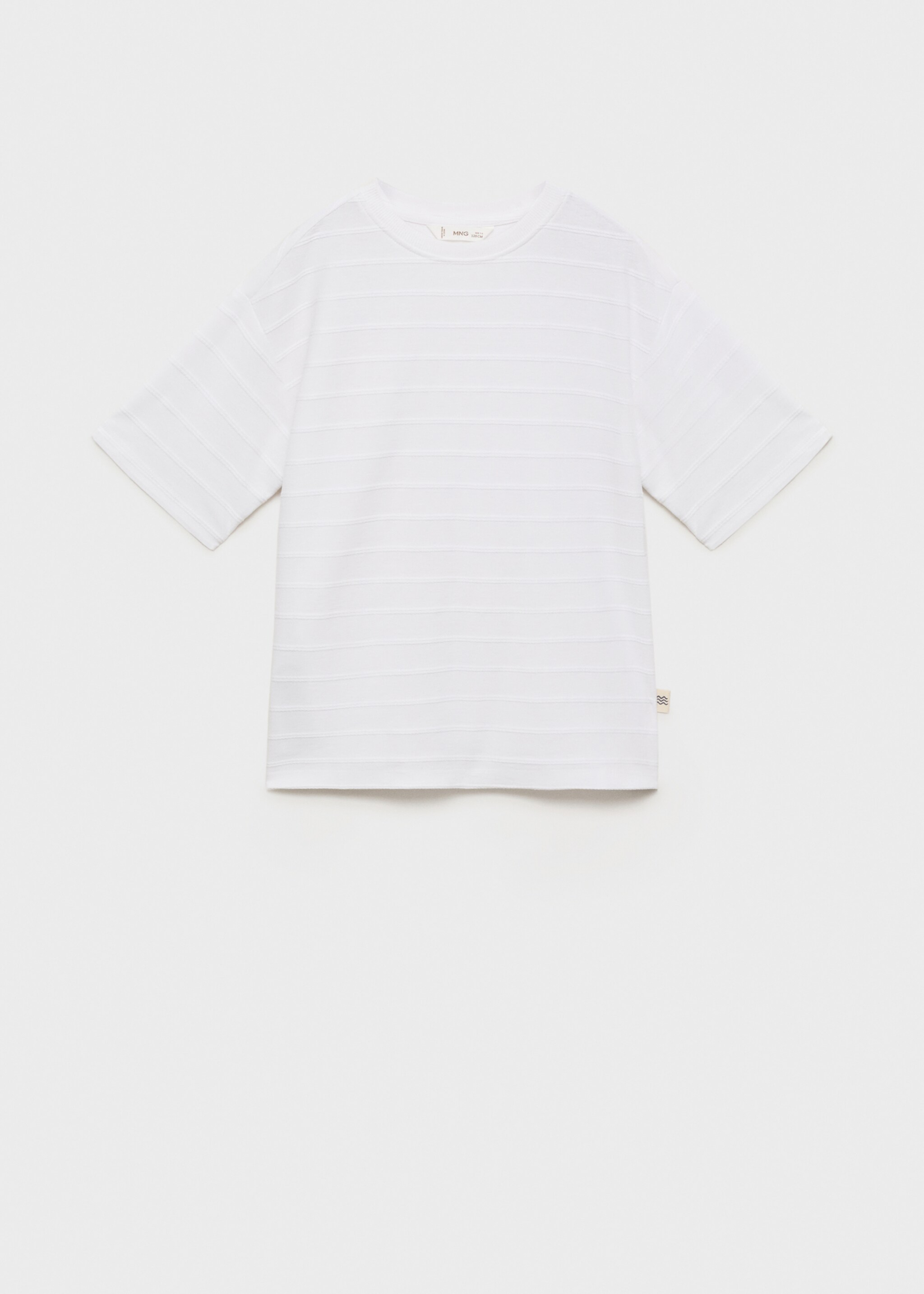 T-shirt bomull ränder relief - Artikel utan modell